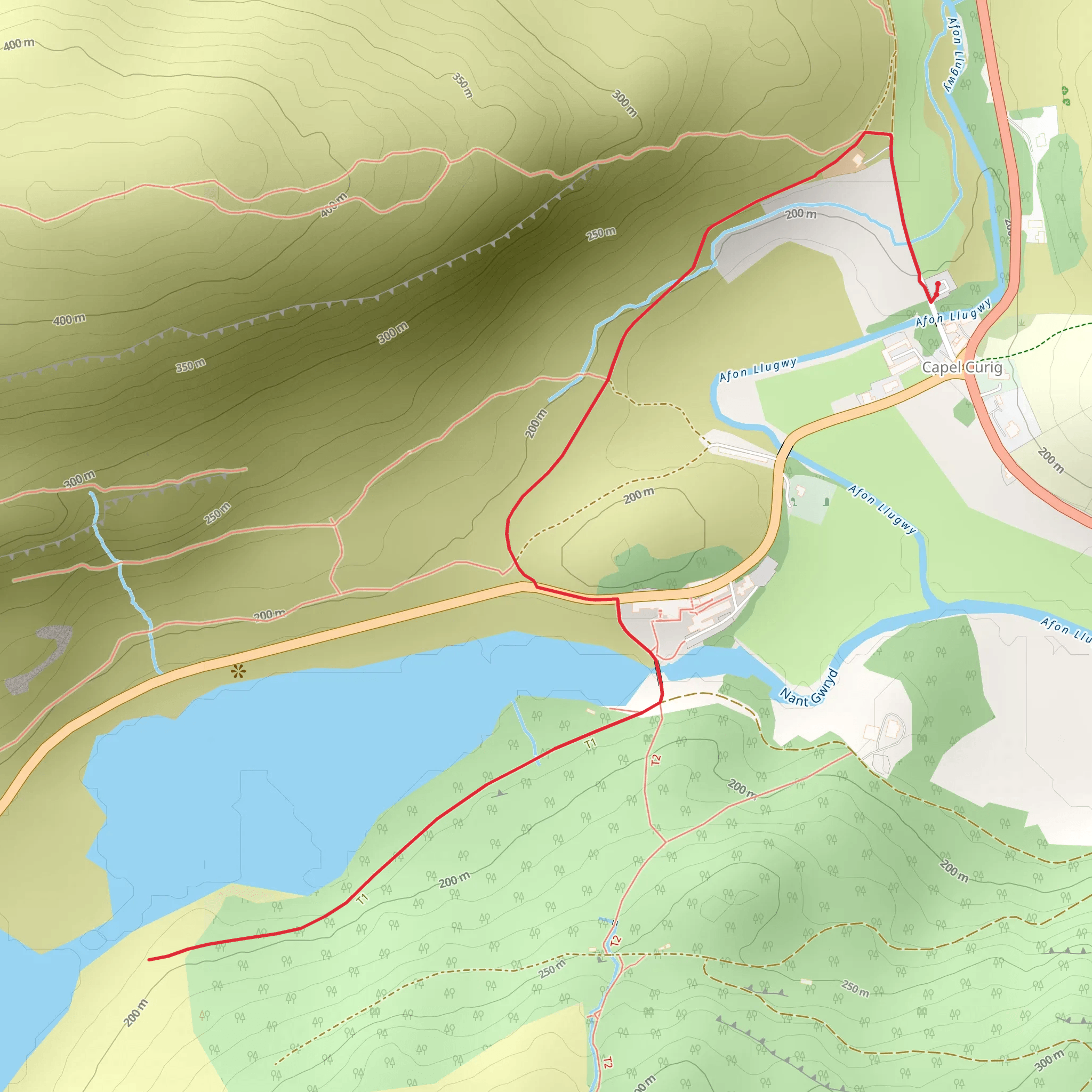 Llynnau Mymbyr Walk mobile static map