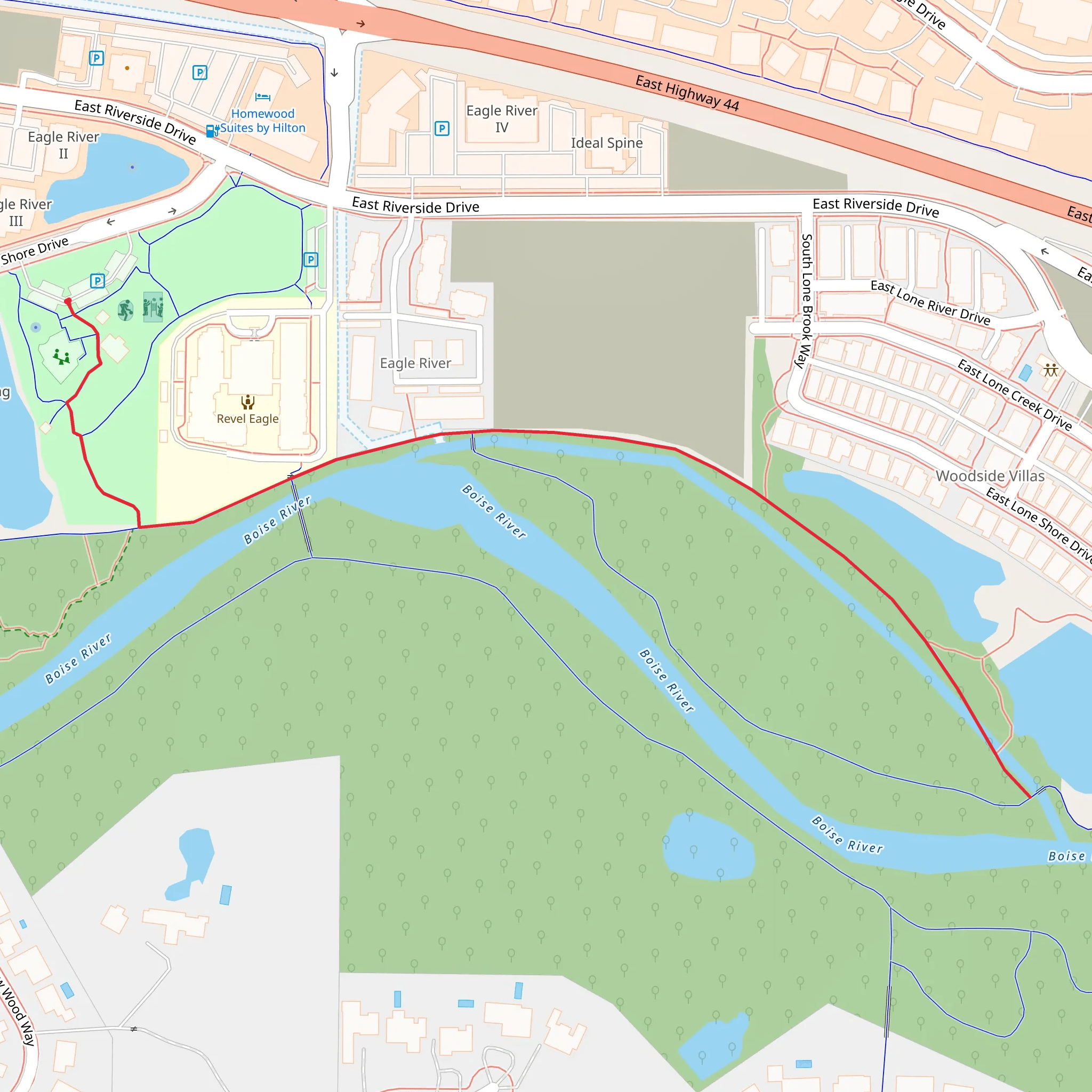 Boise River Walk mobile static map
