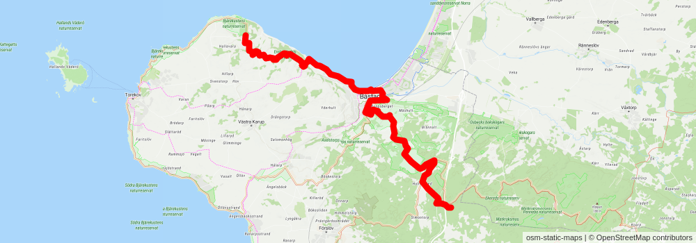 Skåneleden 1 stage 12 Map
