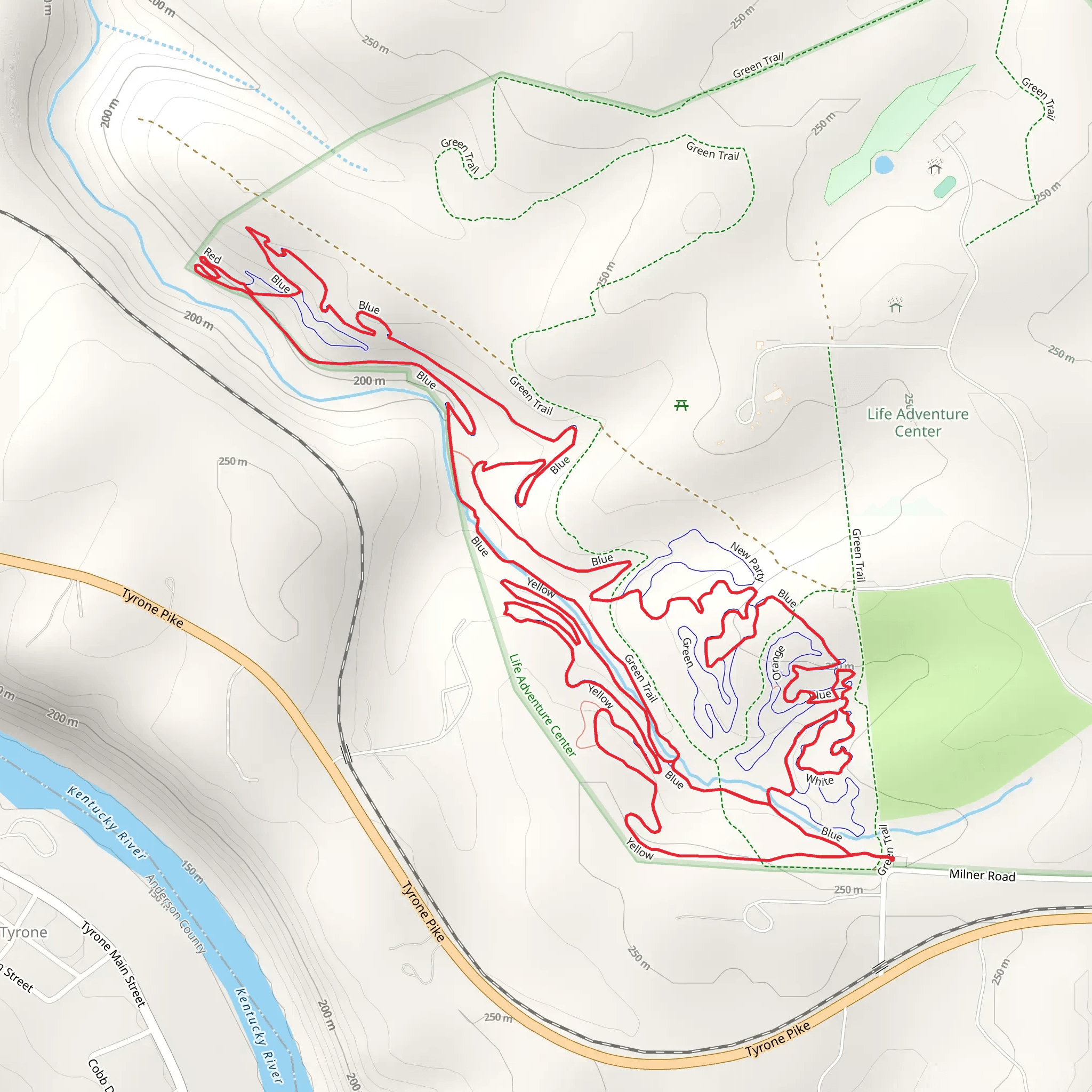 Yellow, Blue and White Loop - Milner Road mobile static map