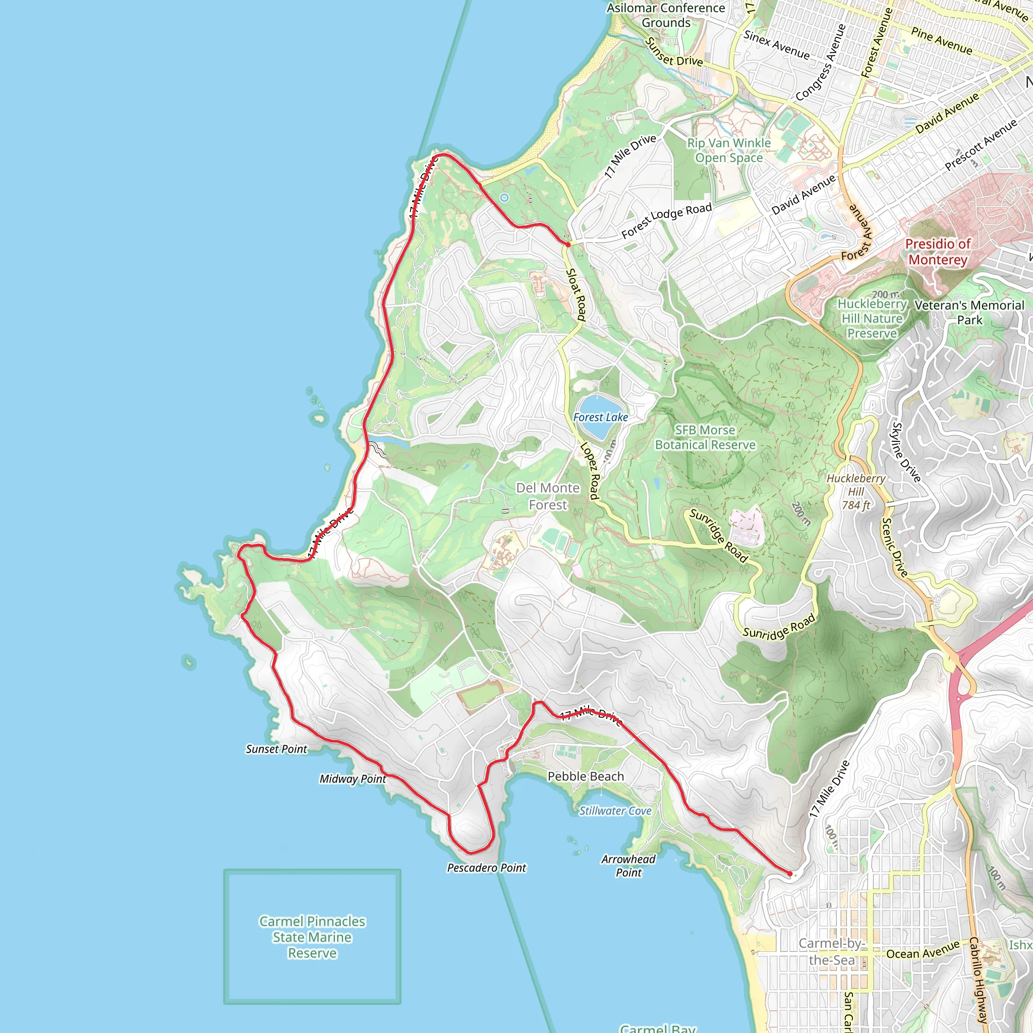 Carmel By the Sea - 17 Mile Drive mobile static map