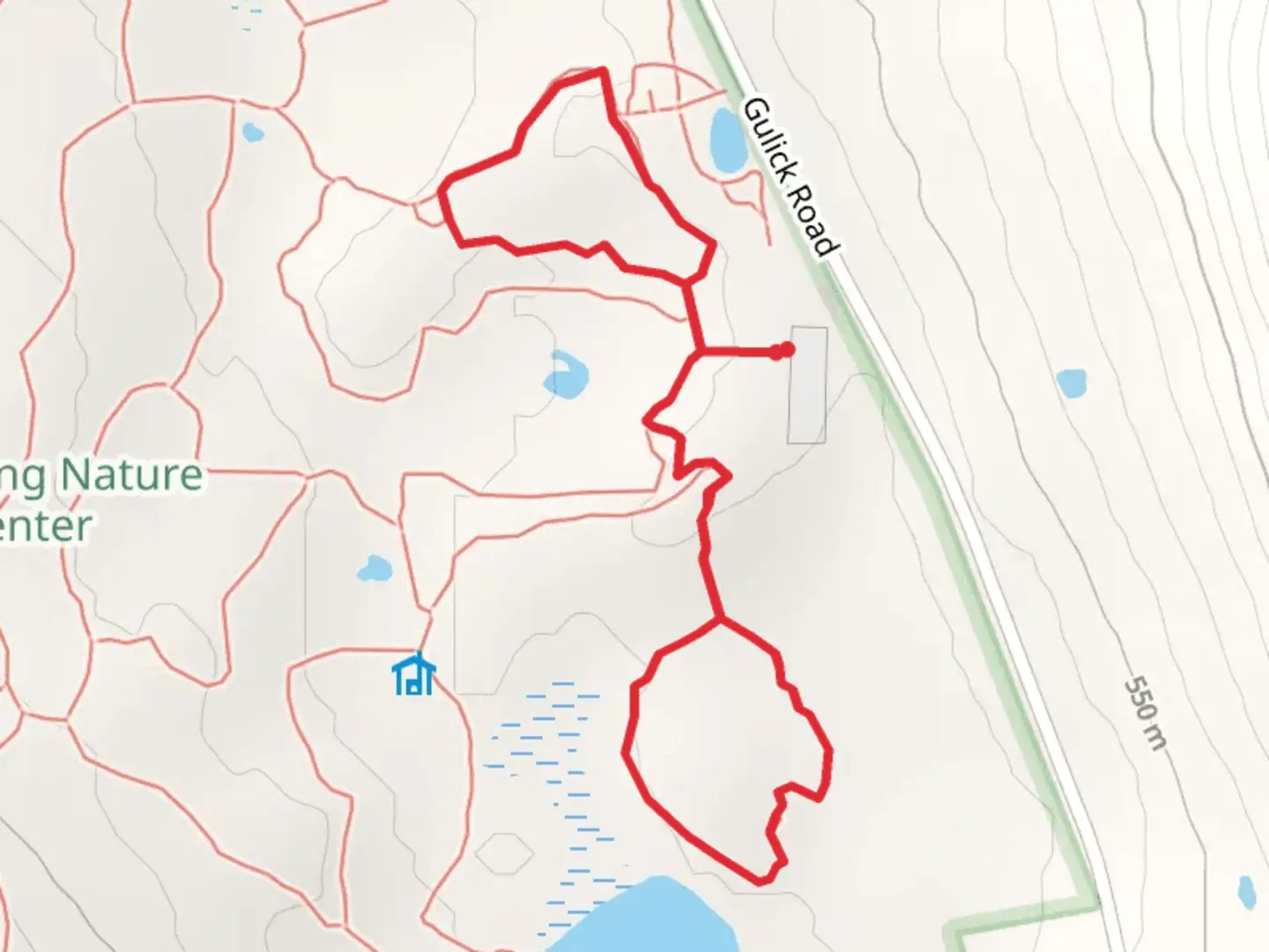 An image depicting the trail Purple Loop and its surrounding area.