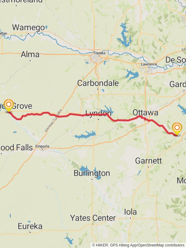 Flint Hills Nature Trail mobile static map