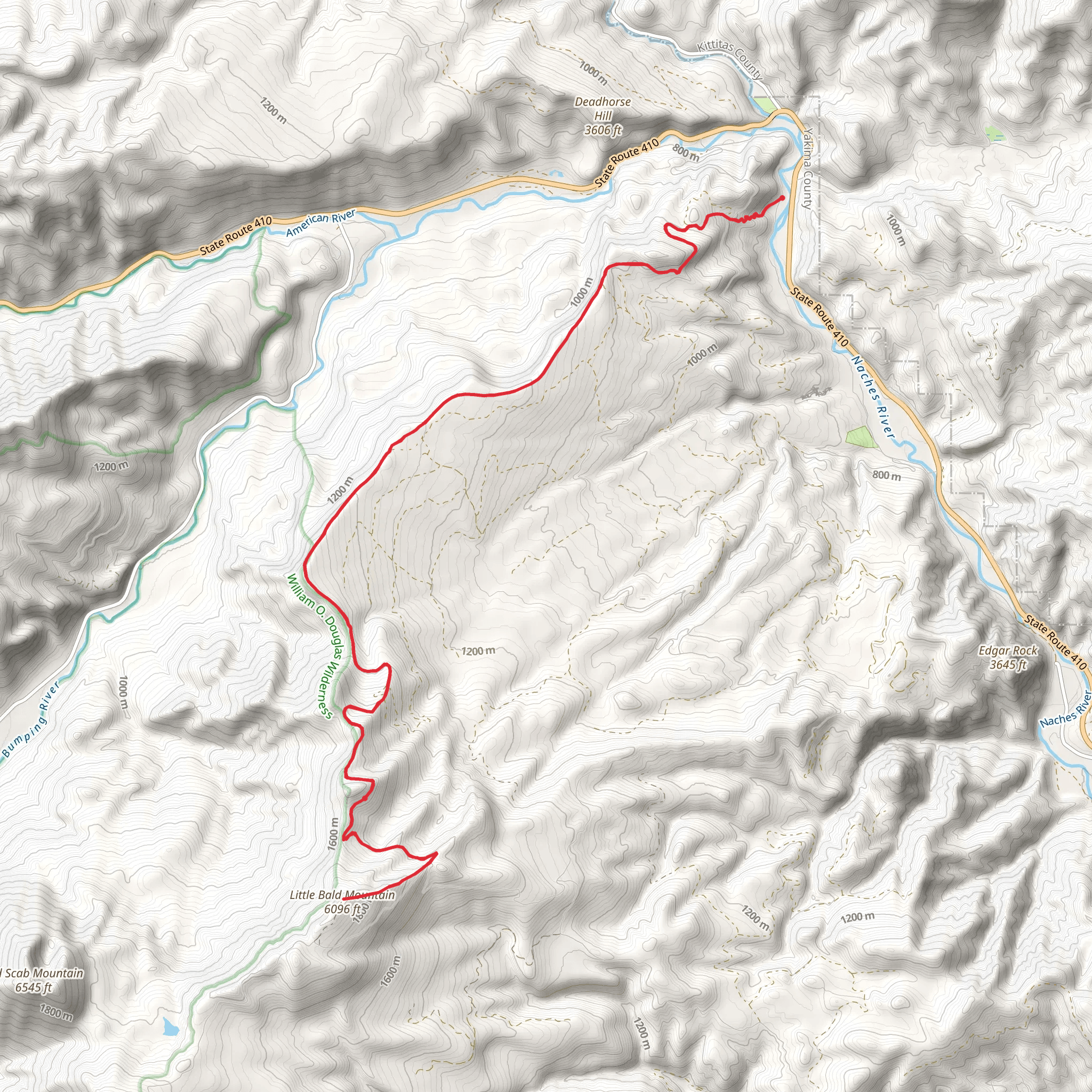 Little Bald Trail mobile static map