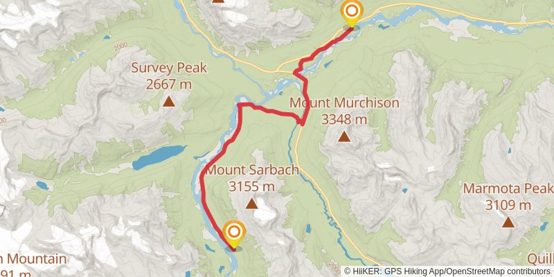 Great Divide Trail stage 39 Map