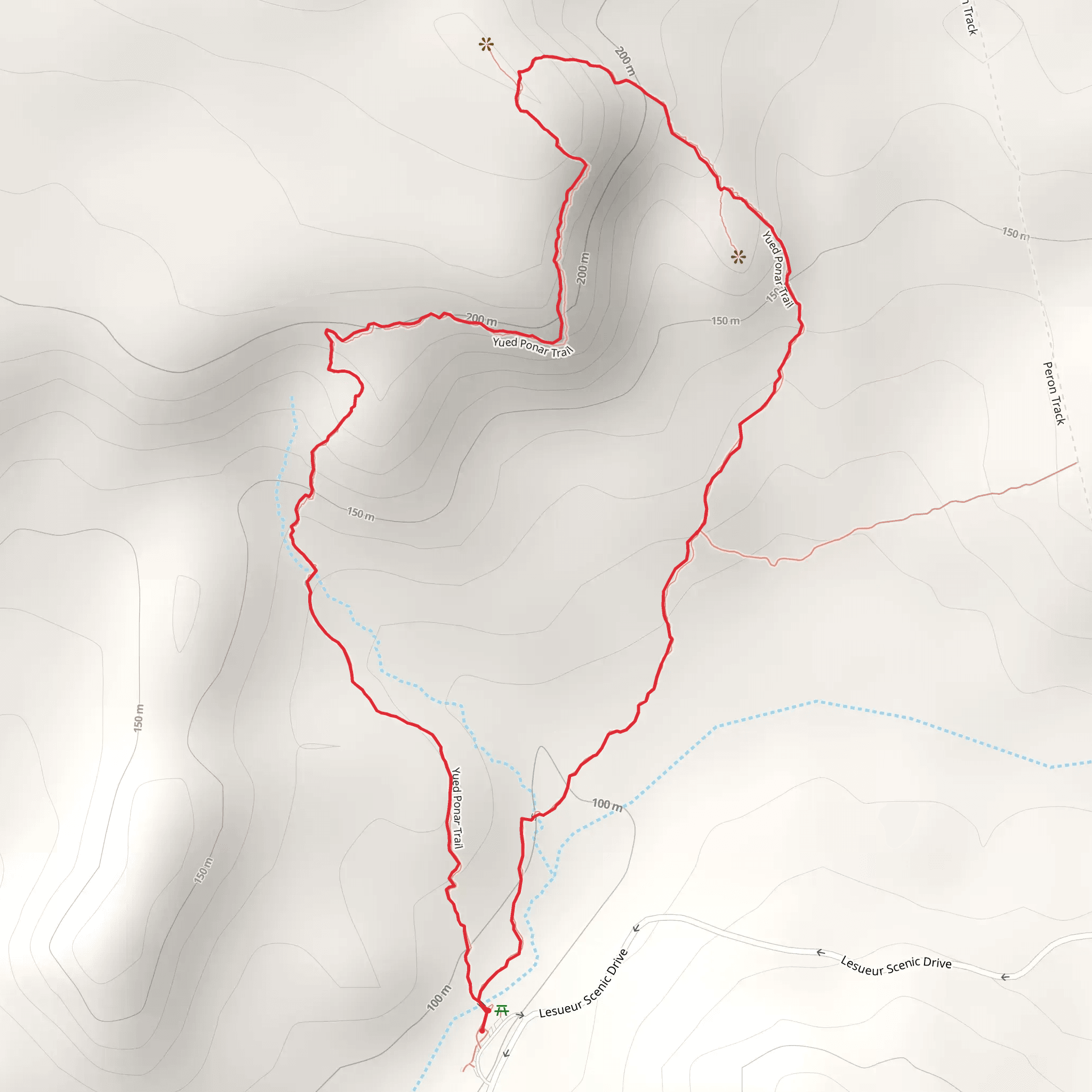 Yued Ponar Trail mobile static map