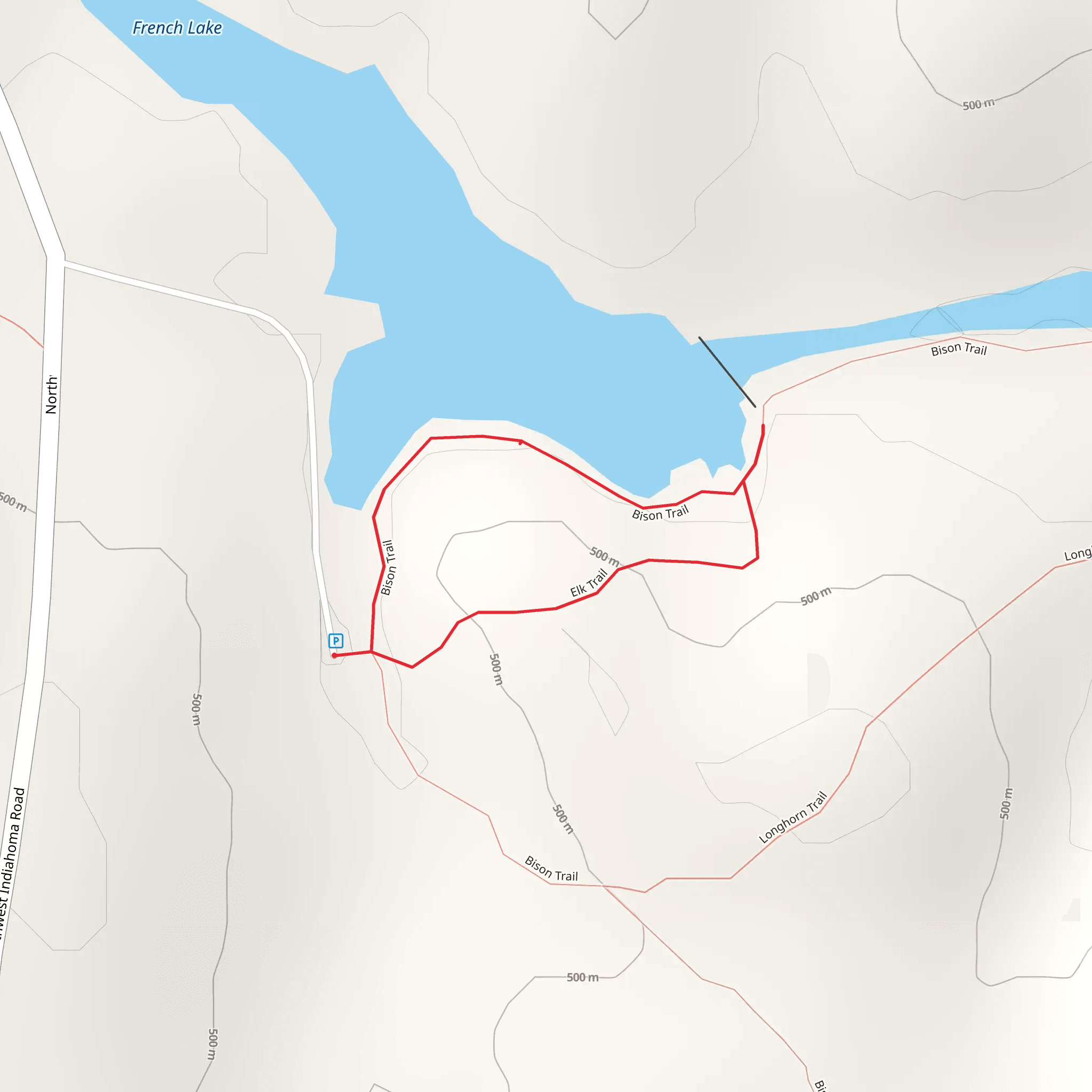 Elk and Bison Loop Trail mobile static map
