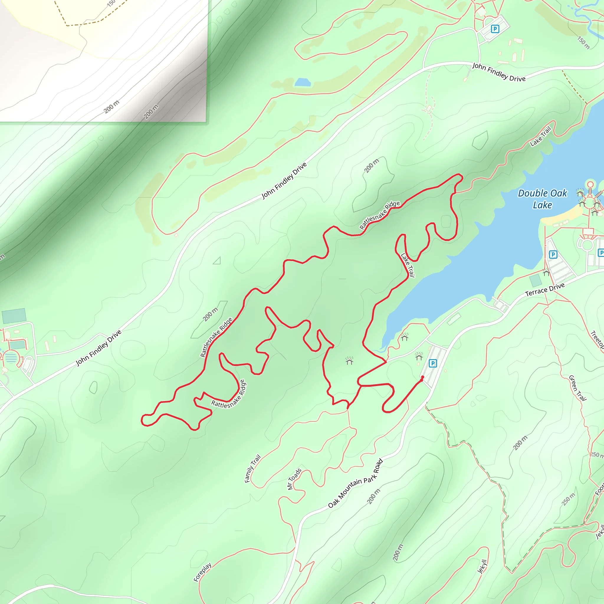 Rattlesnake Ridge and Lake Loop Trail mobile static map