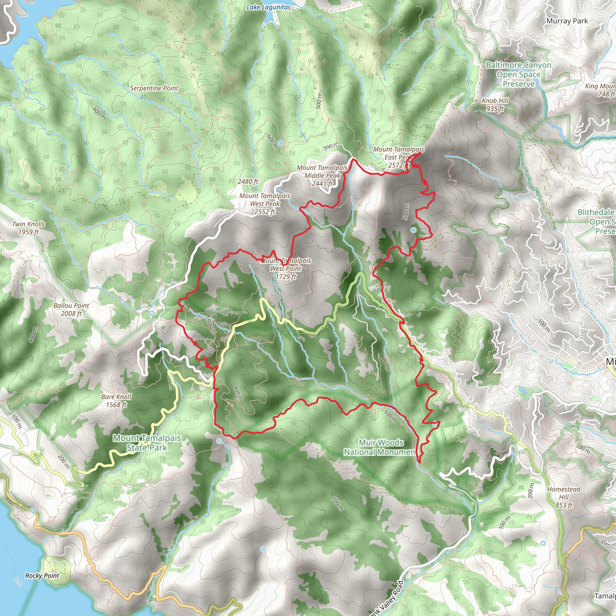 Ben Johnson Trail, Rock Spring Trail and Canopy Loop Trail mobile static map