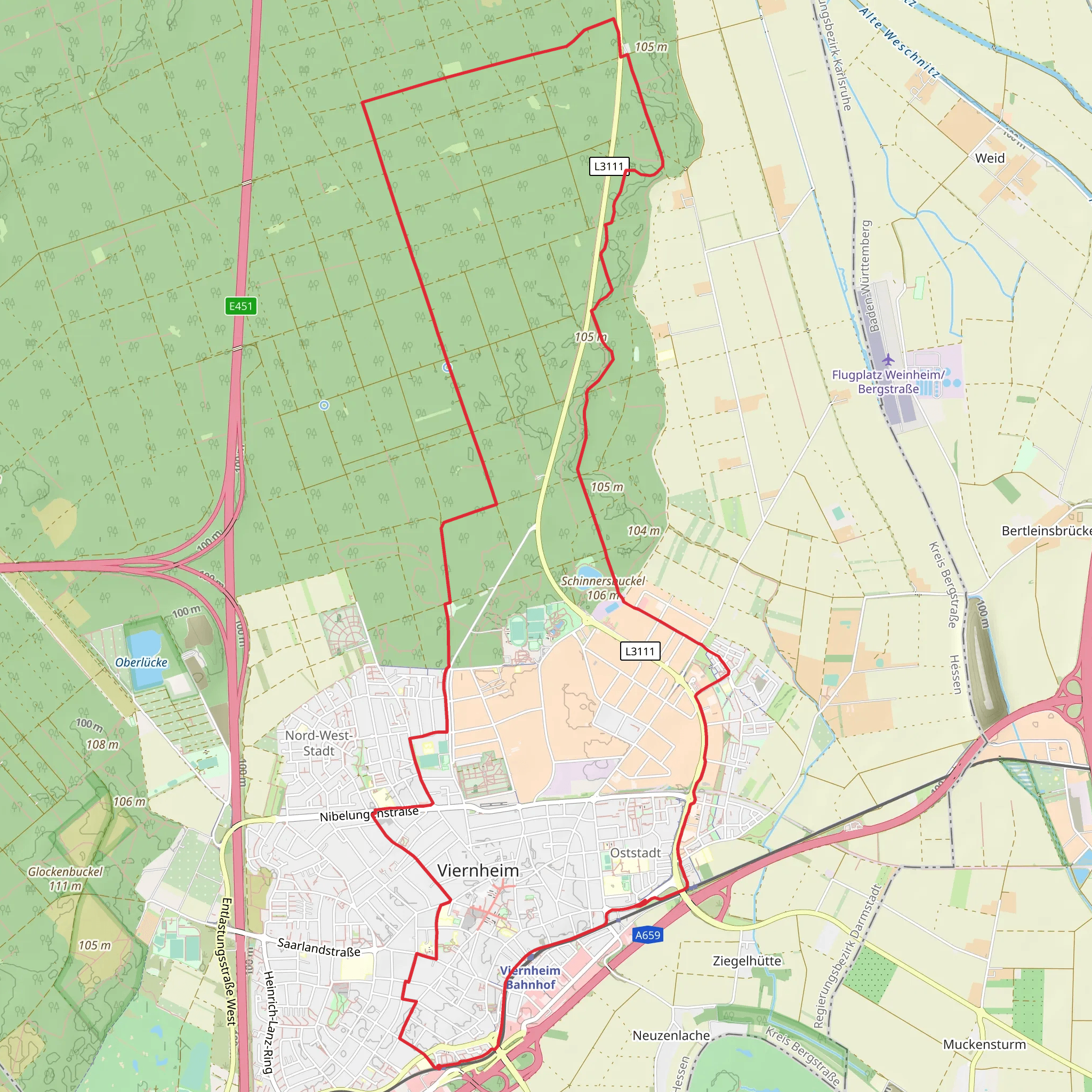 Viernheim Loop mobile static map