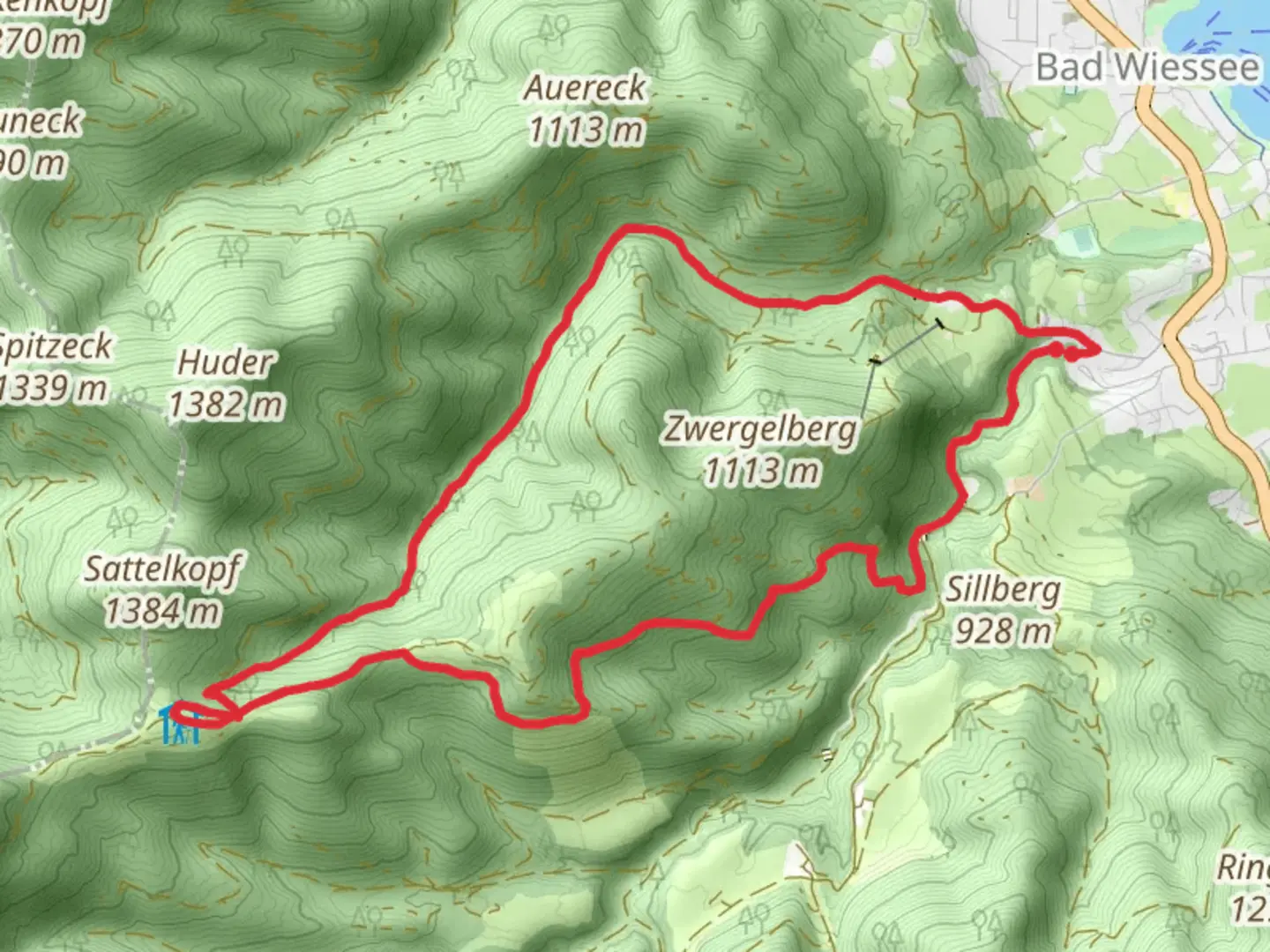 An image depicting the trail Zeiselbach Loop via Wanderweg and its surrounding area.