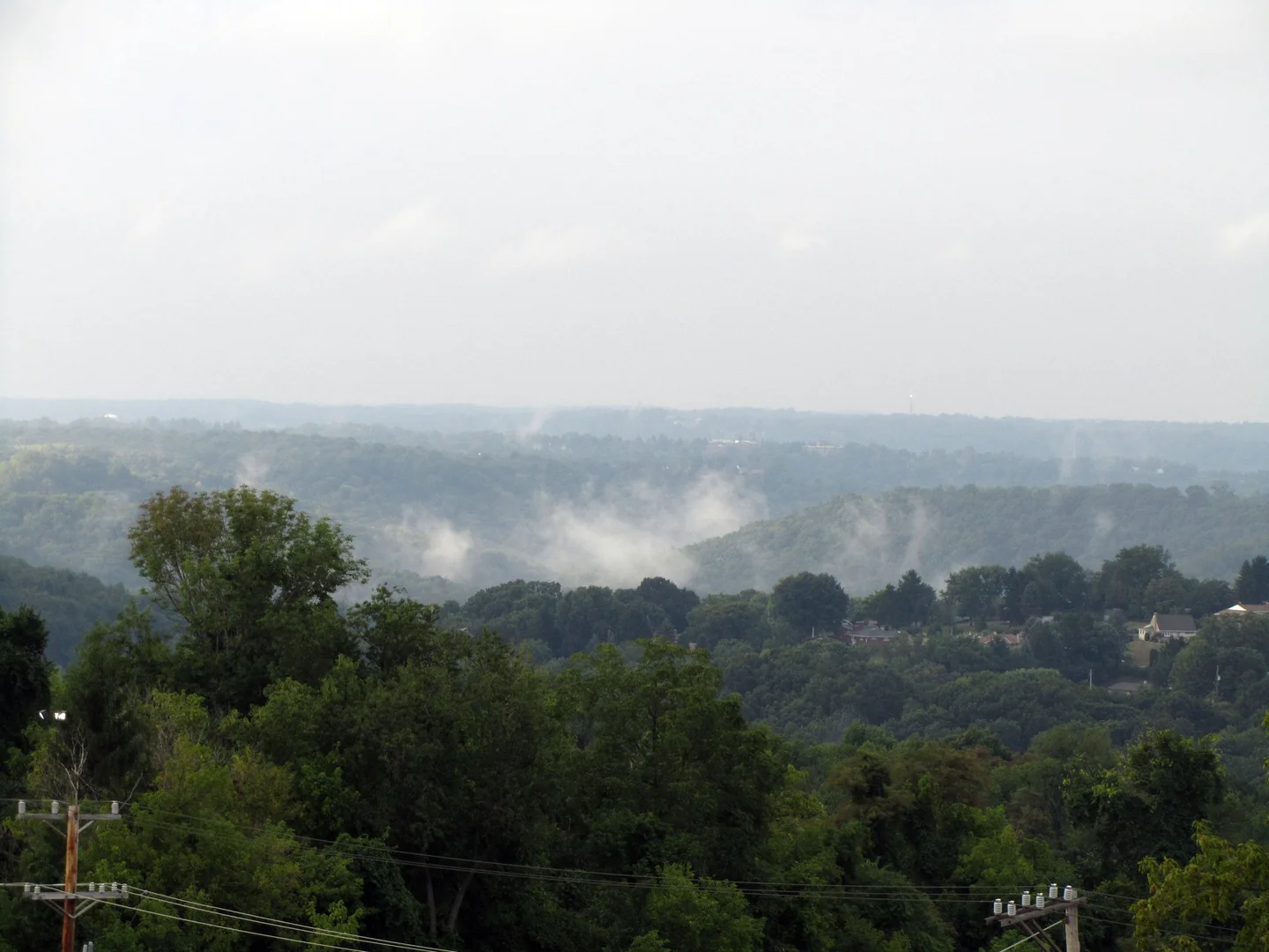 An image depicting the trail Montour Run from Cliff Mine Road and its surrounding area.