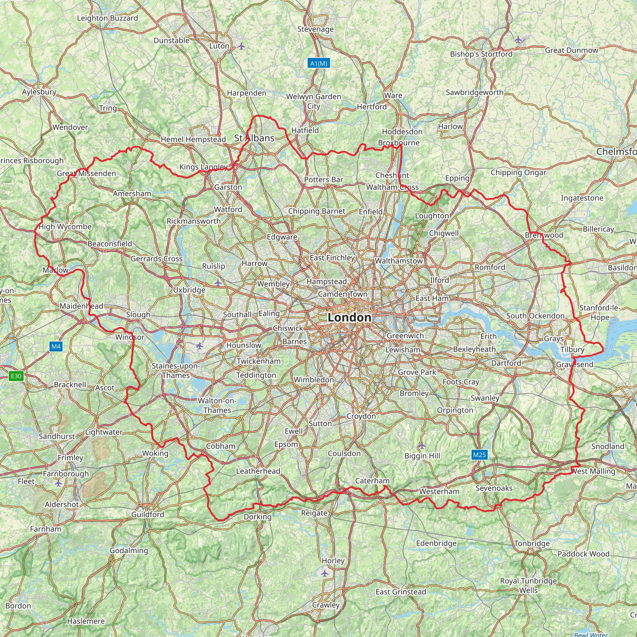 London Countryway mobile static map