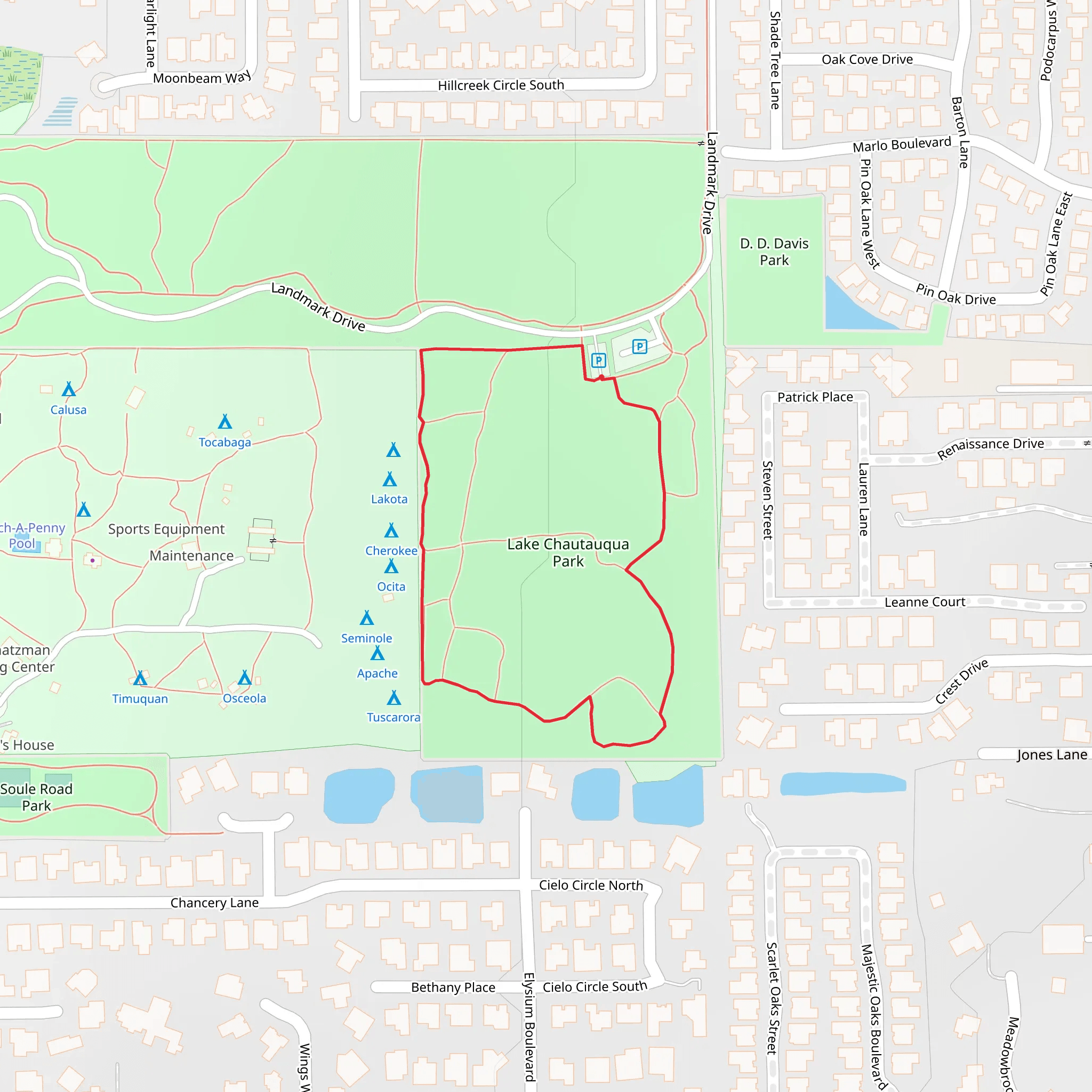 Chautauqua Park Loop mobile static map