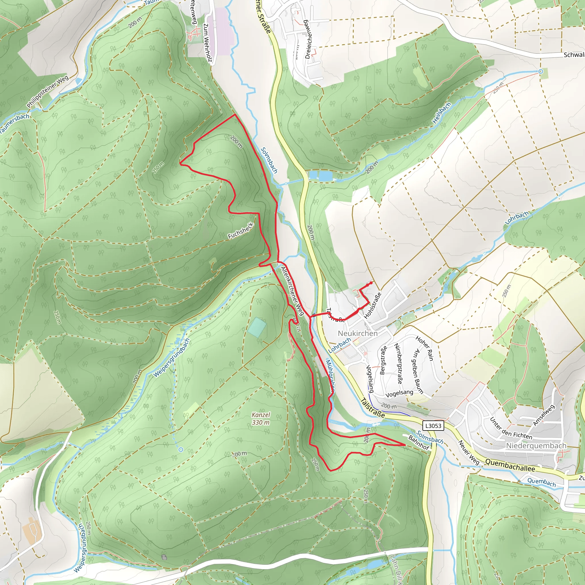 Wochenendhäuser Loop via Neukirchen mobile static map