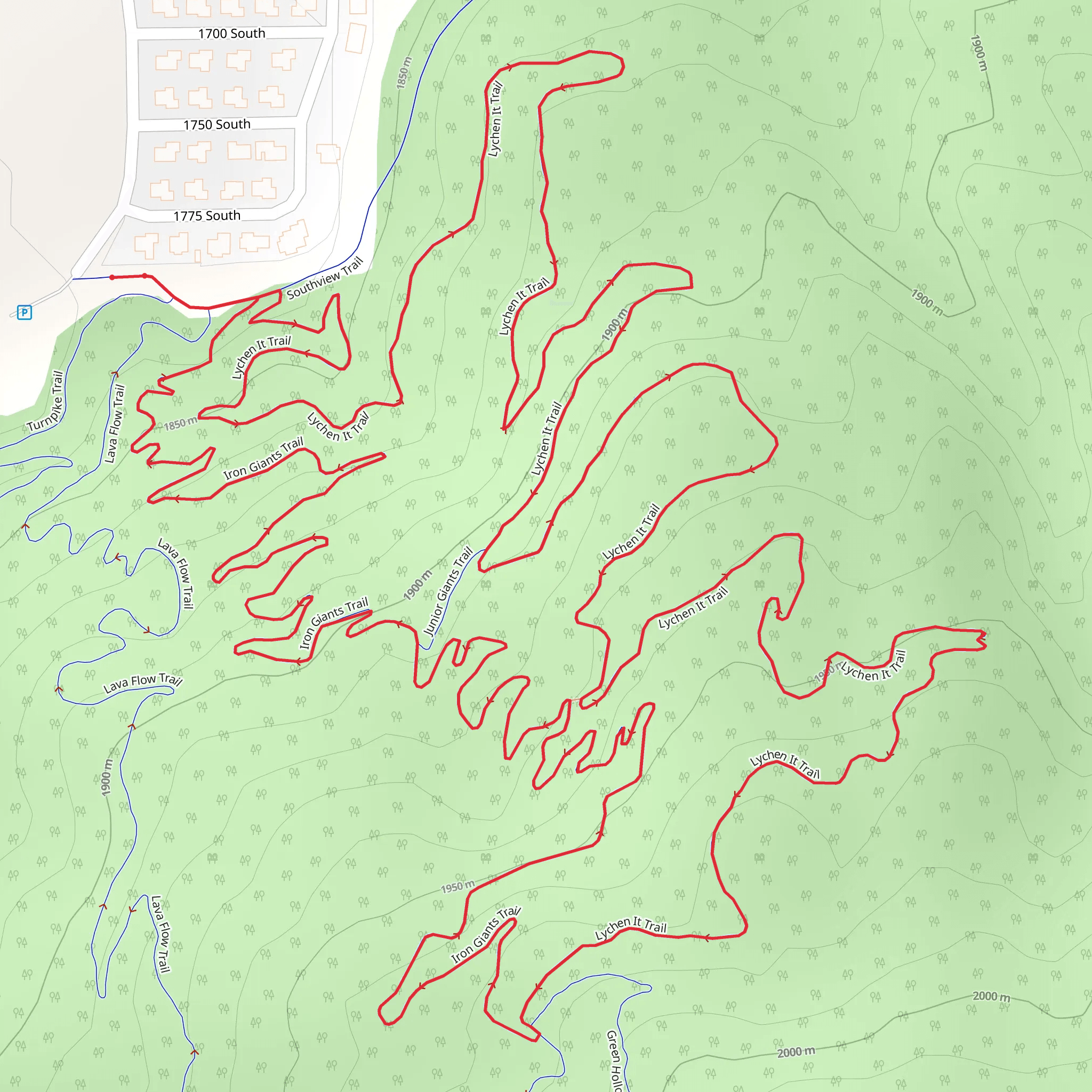 Lychen It and Iron Giants Loop mobile static map