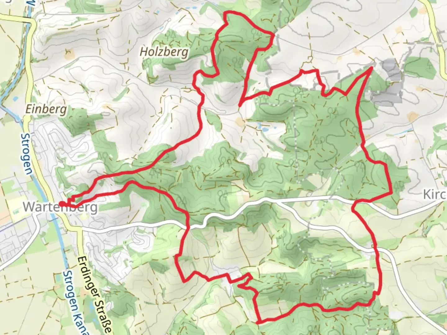 An image depicting the trail Wartenberg Eastern Loop and its surrounding area.