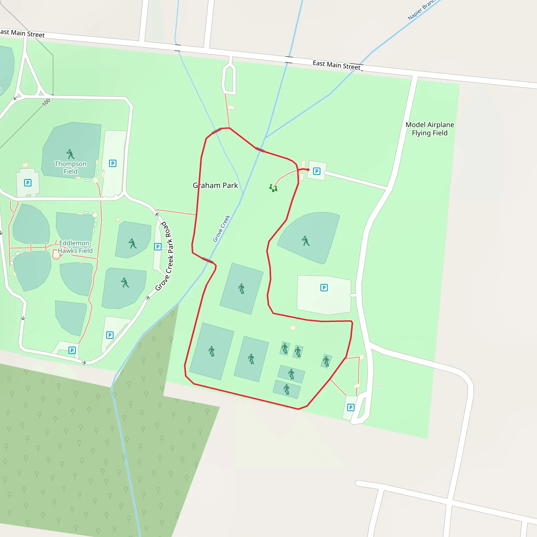 Graham Park Loop mobile static map