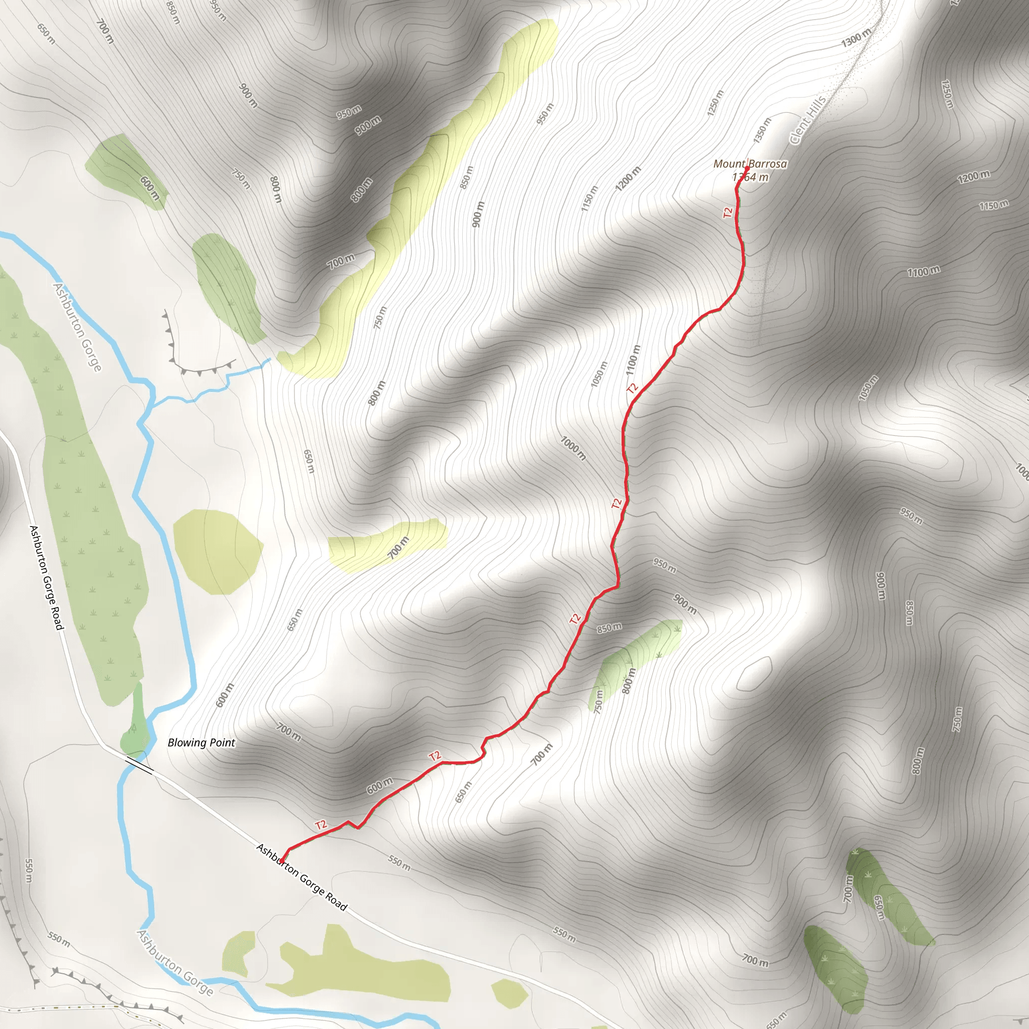 Mount Barrosa Track mobile static map