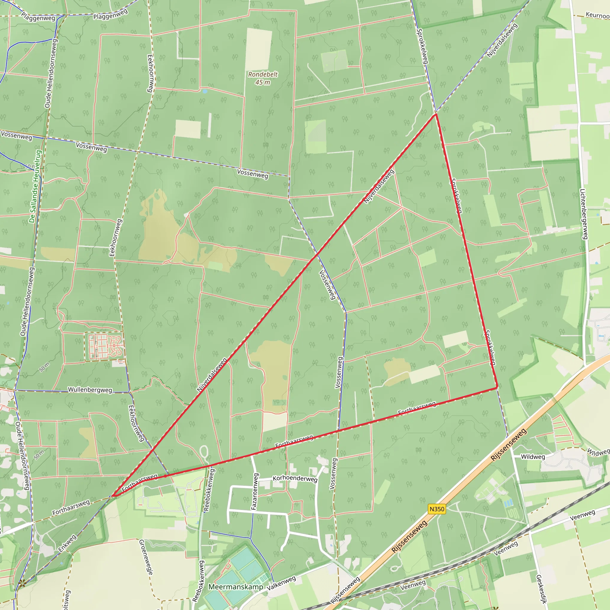 Forthaars Weg and Nijverdalse Weg mobile static map