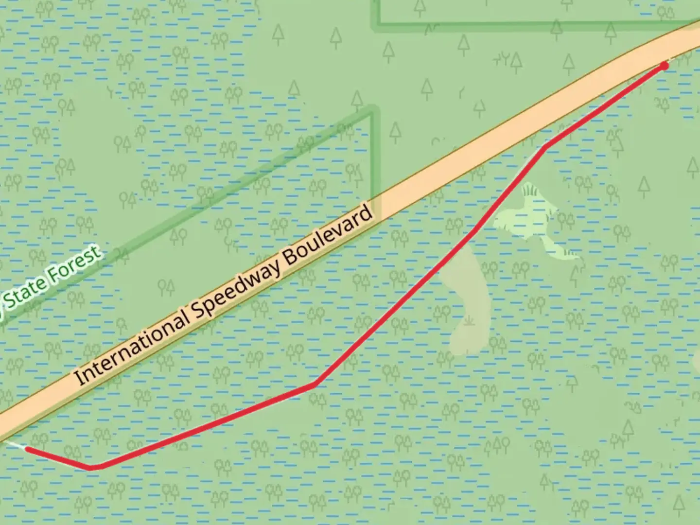 An image depicting the trail Pershing Highway Interpretive Trail and its surrounding area.