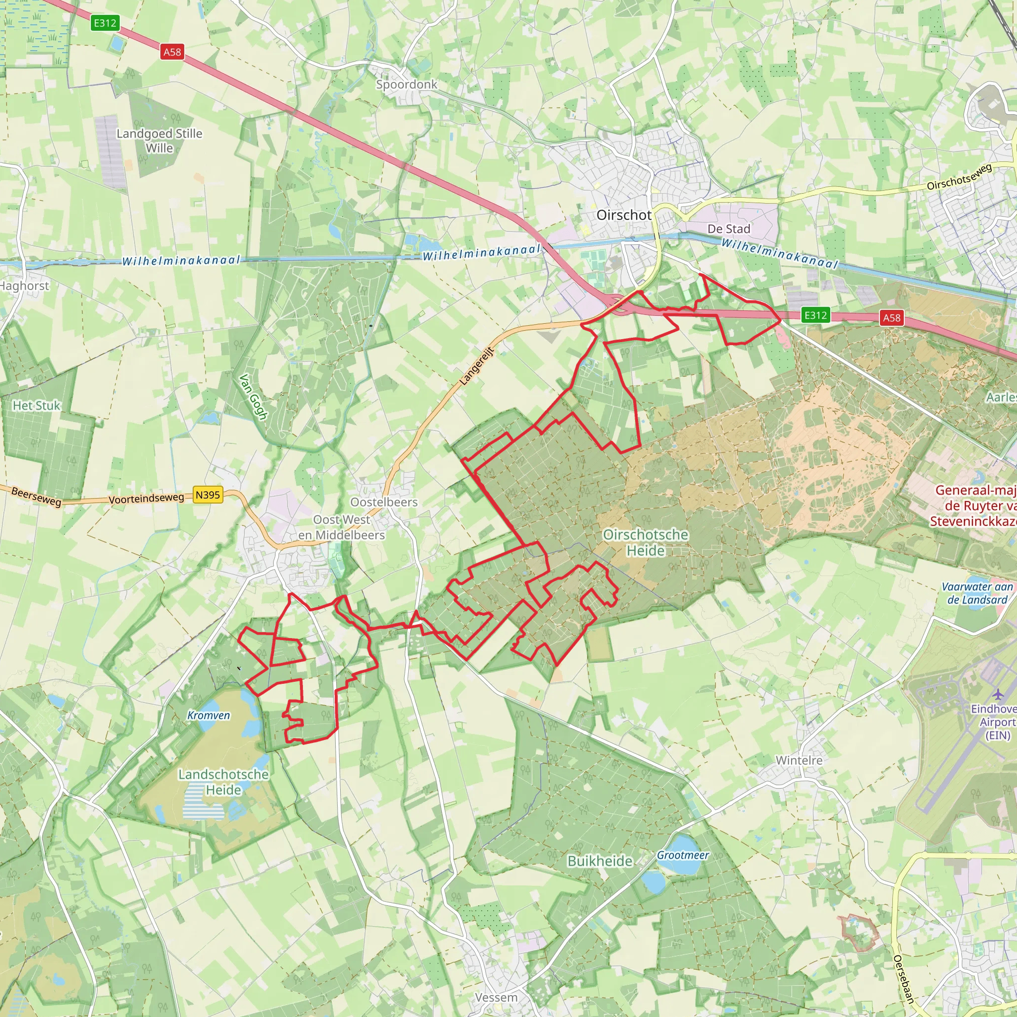 Heerenbijvers, Vligend Zand and Kuikseind Loop mobile static map