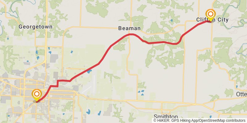 Katy Trail stage 3 Map