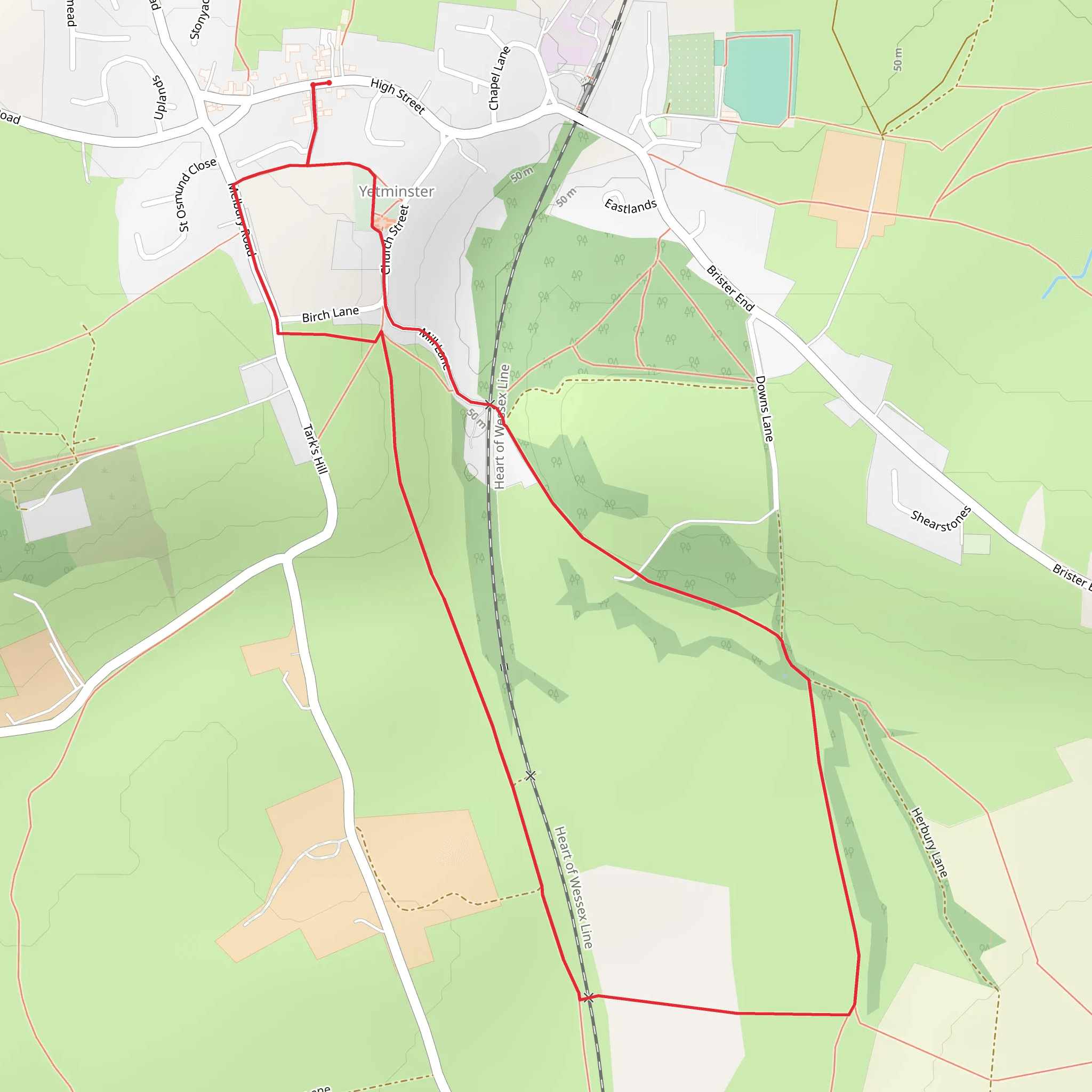 Yetminster mobile static map