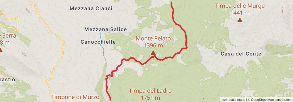 Sentiero Italia - Calabria Section stage 33 Map