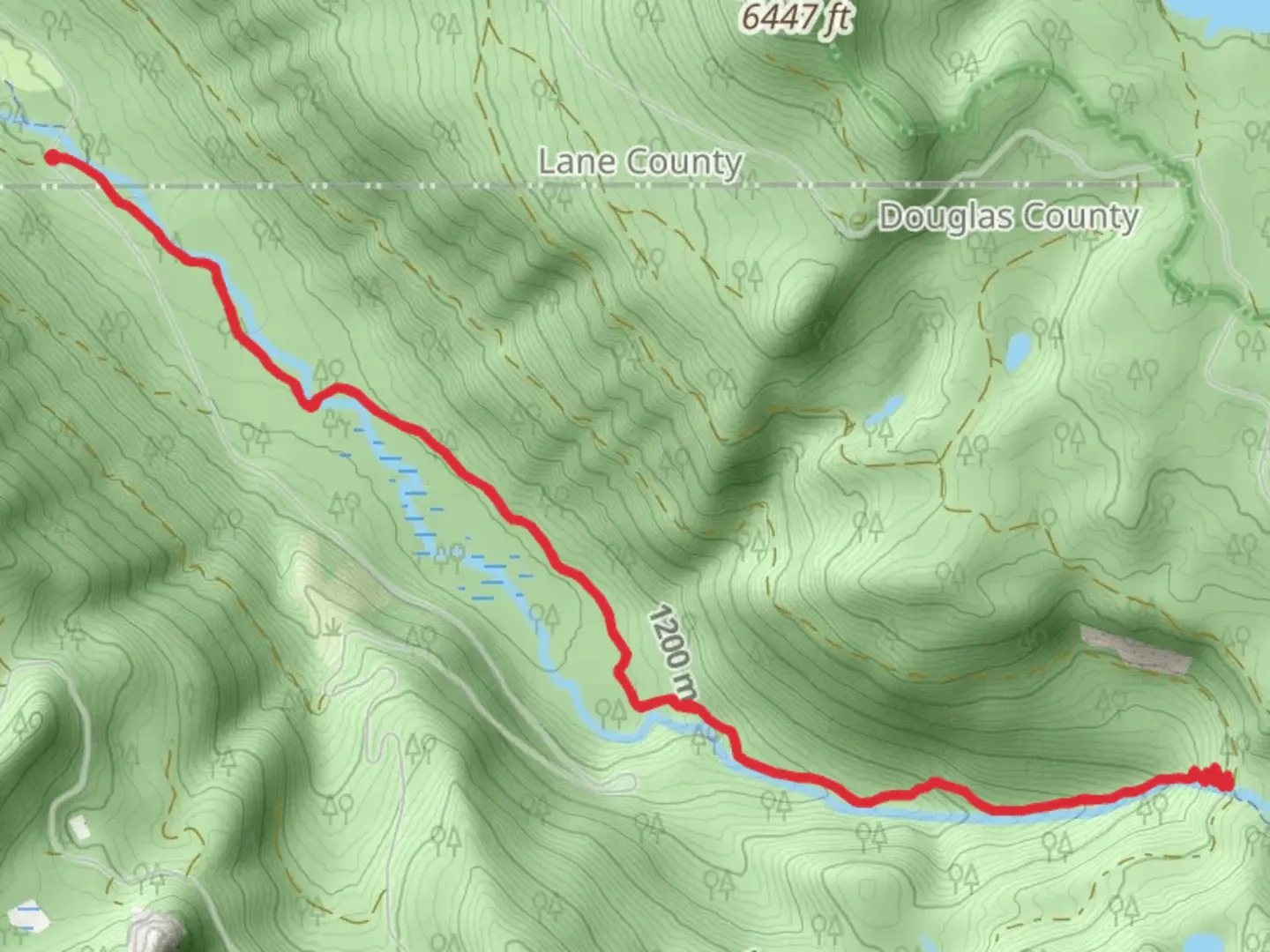 An image depicting the trail Middle Fork Willamette River Trail and its surrounding area.