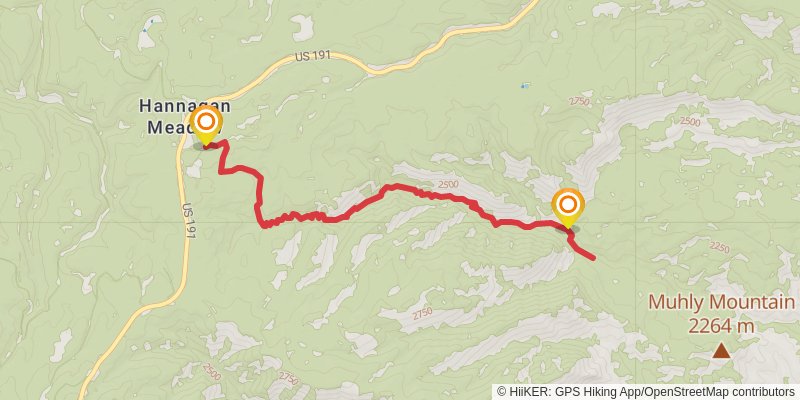 Upper Grant Trail via Steeple Trail stage 2 Map