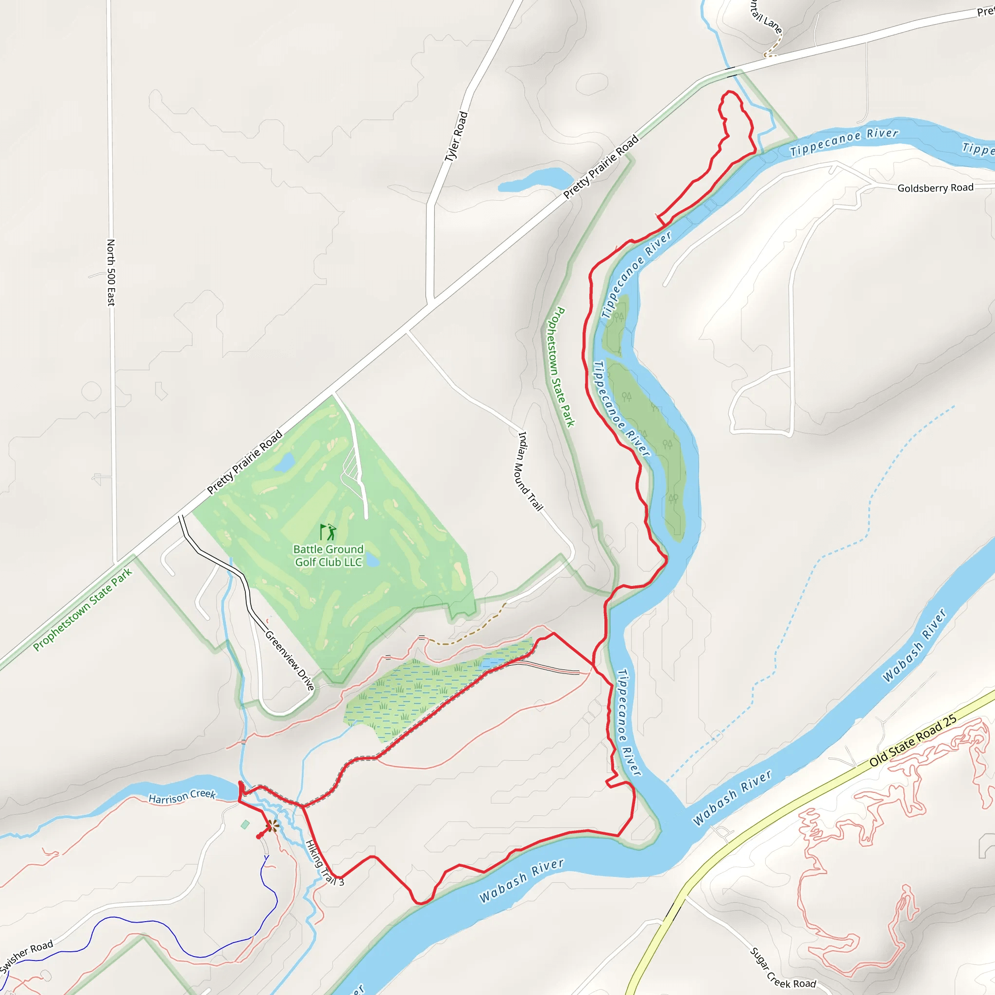 Hiking 3-4 Loop Trail mobile static map