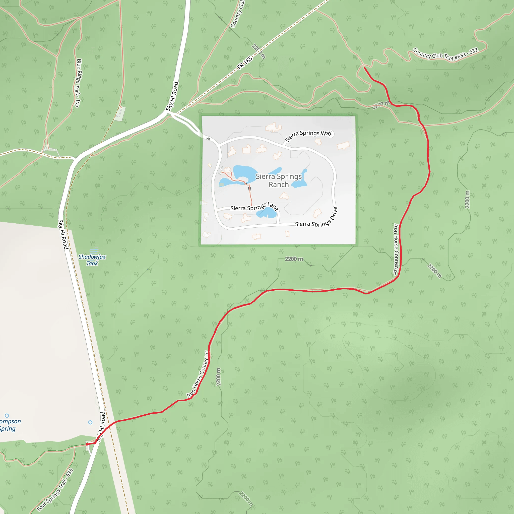 Iron Horse Connector Trail mobile static map