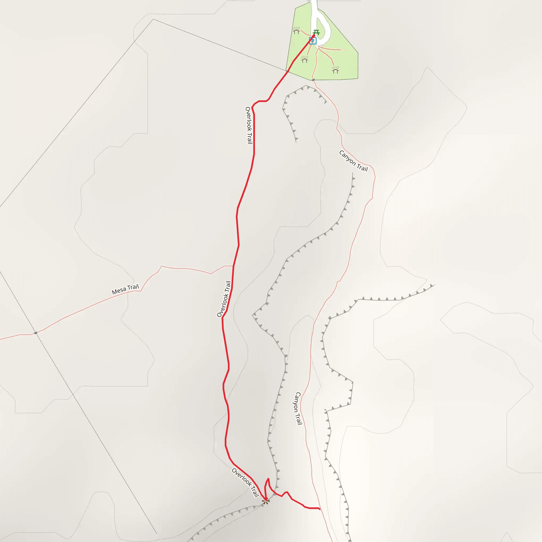 Overlook Trail mobile static map