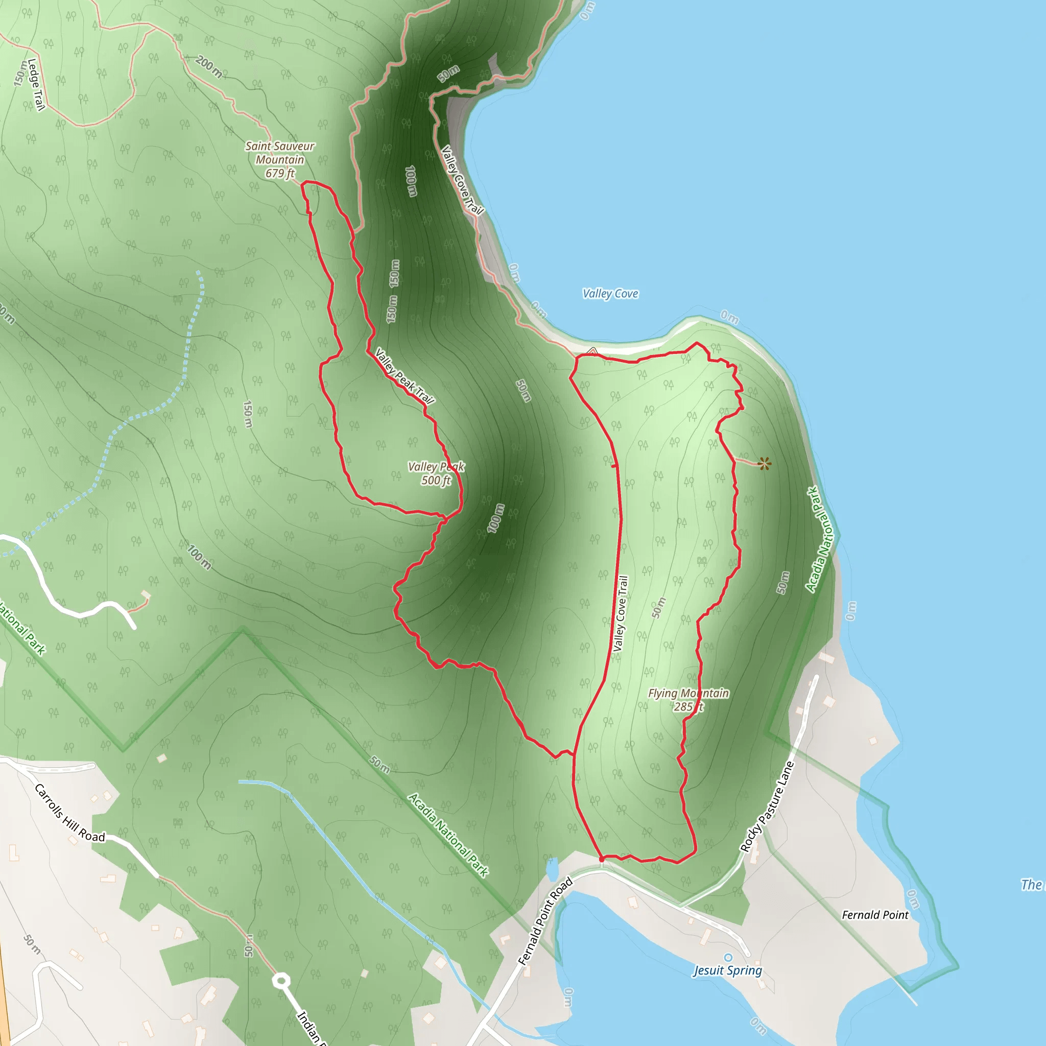 Flying Mountain and Saint Sauveur Mountain Trail Loop mobile static map