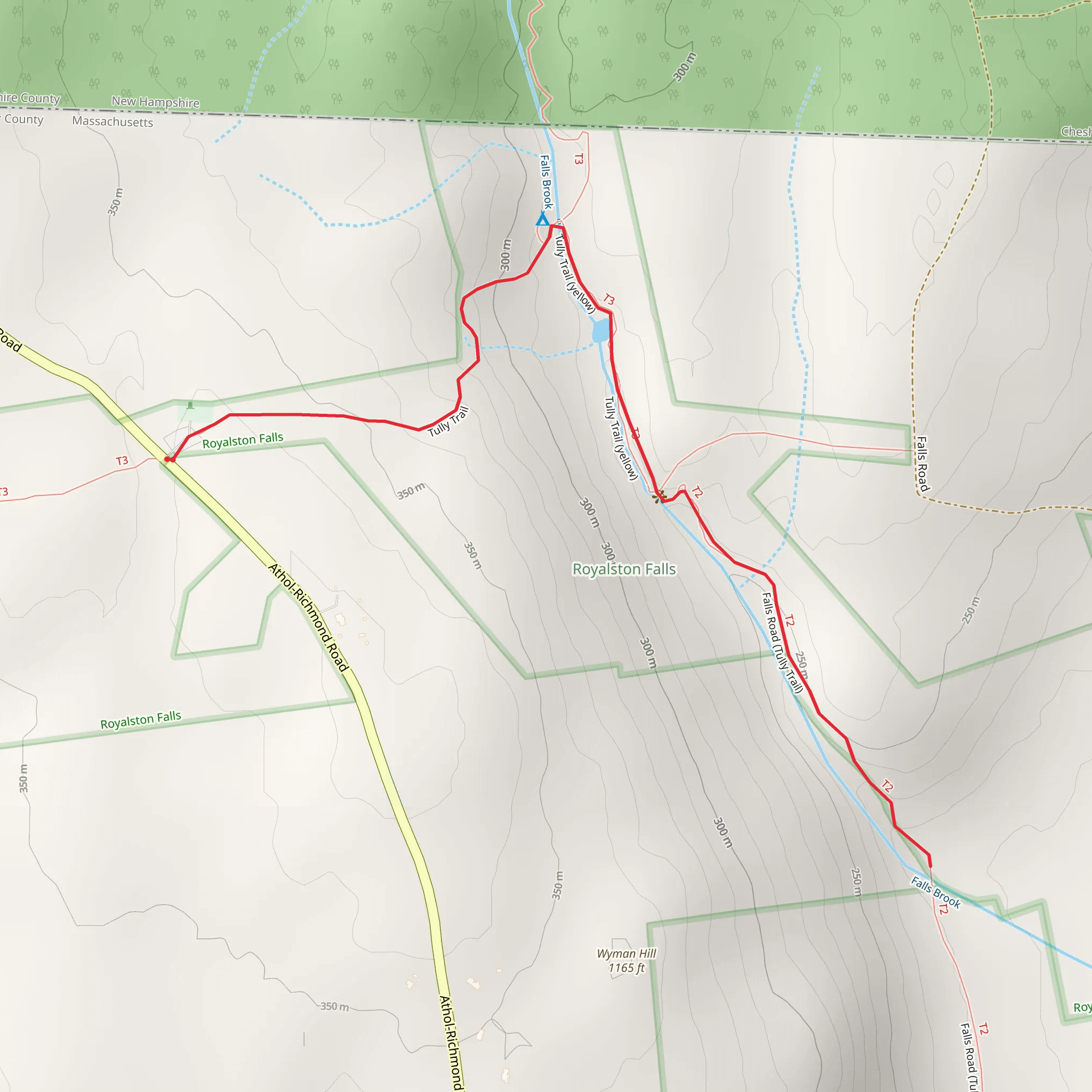 Tully Trail Out and Back mobile static map