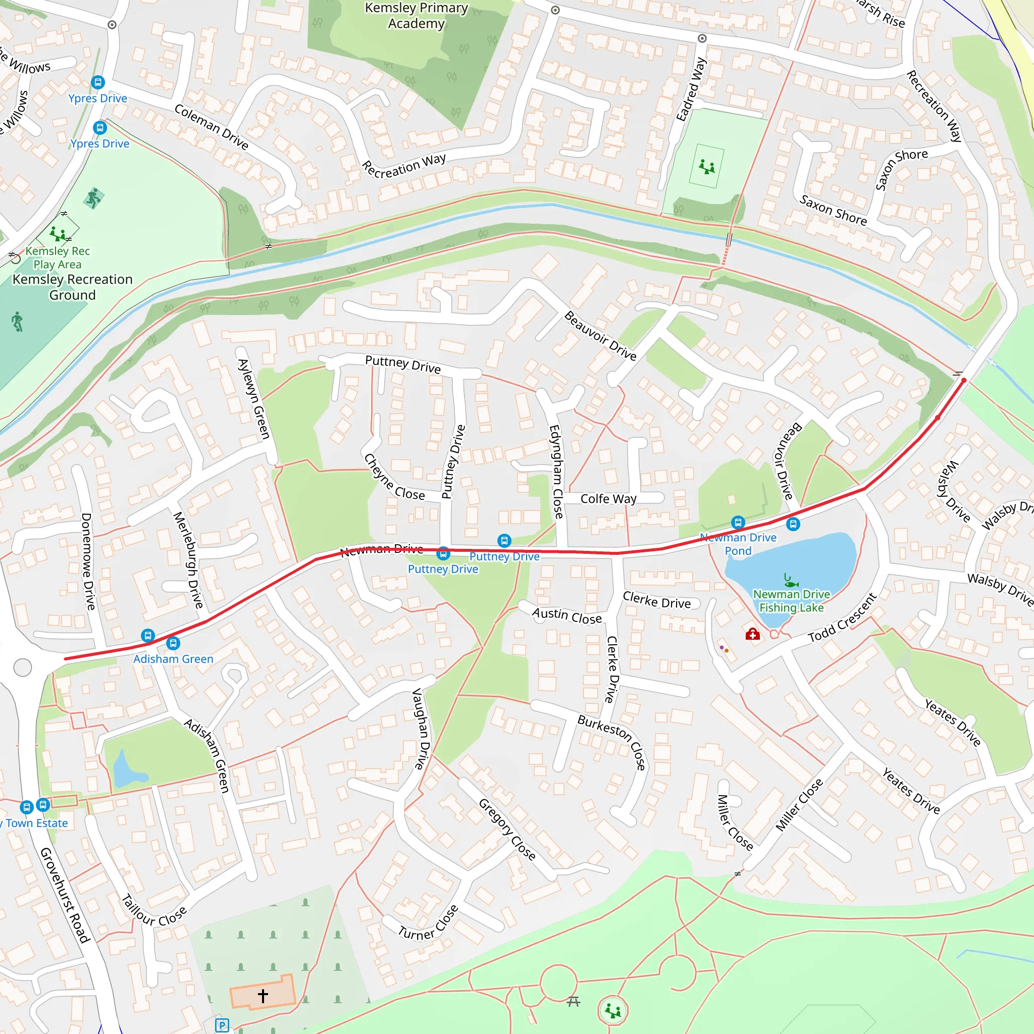 Milton Creek Country Park mobile static map