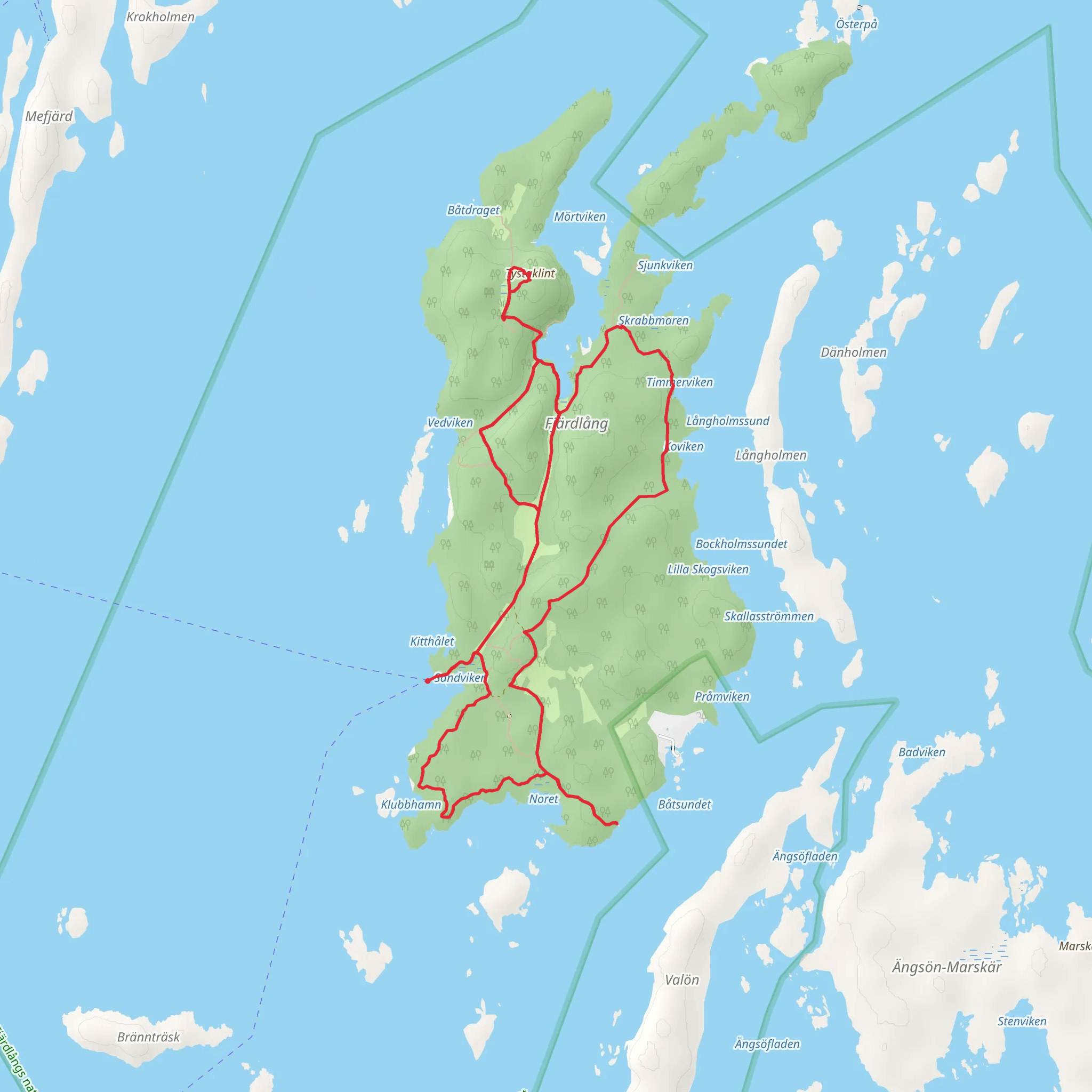 Stockholm Archipelago Trail - Fjärdlång mobile static map