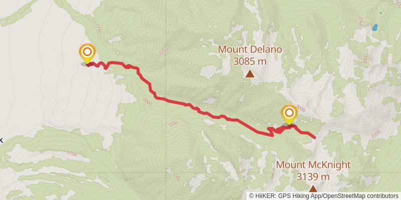 South Fork Deep Creek Trail stage 2 Map
