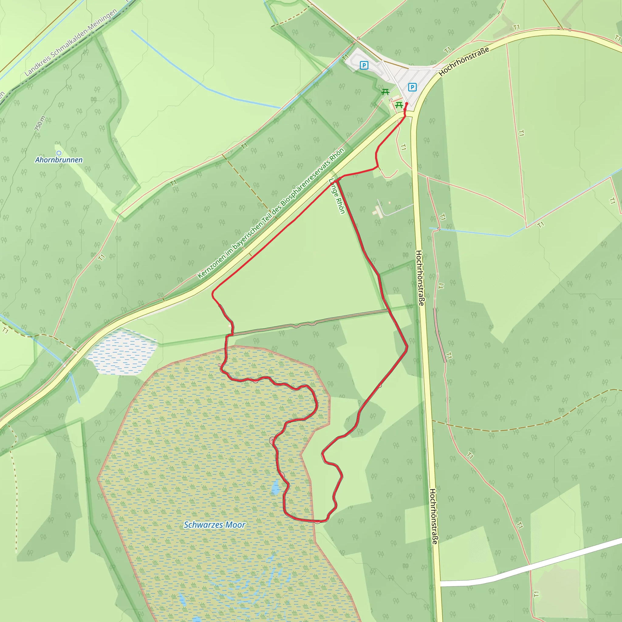 Aussichtsturm Schwarzes Moor Loop mobile static map