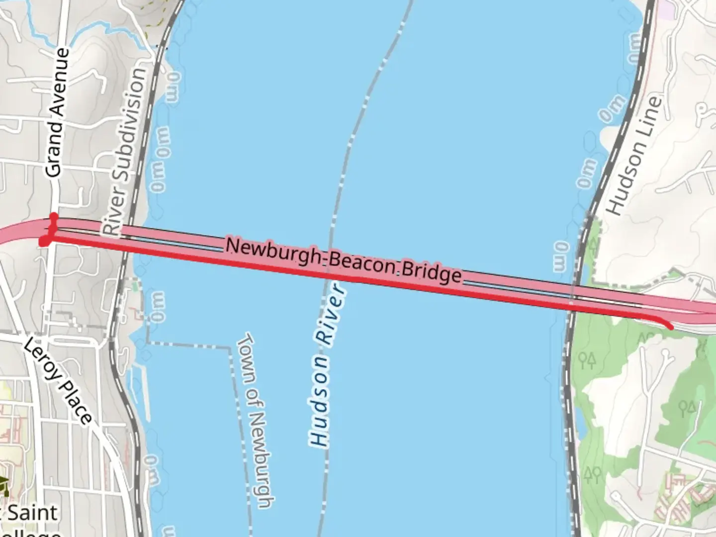 An image depicting the trail Hudson River Bridge Trail and its surrounding area.