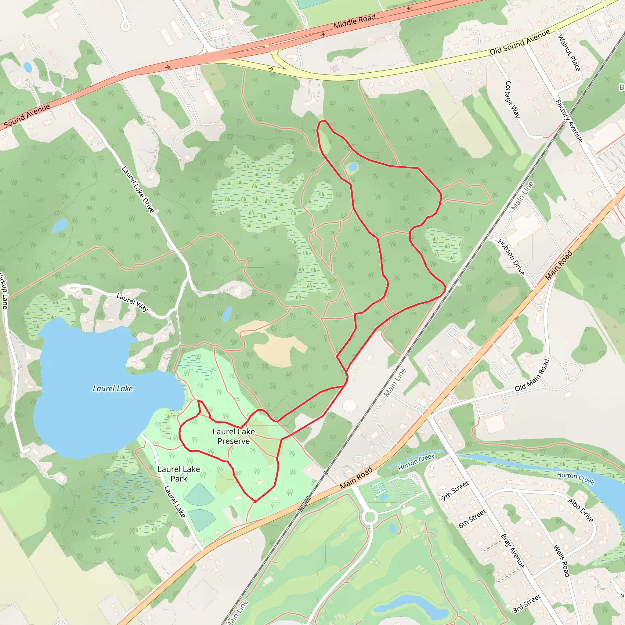Laurel Lake Preserve Loop Trail mobile static map