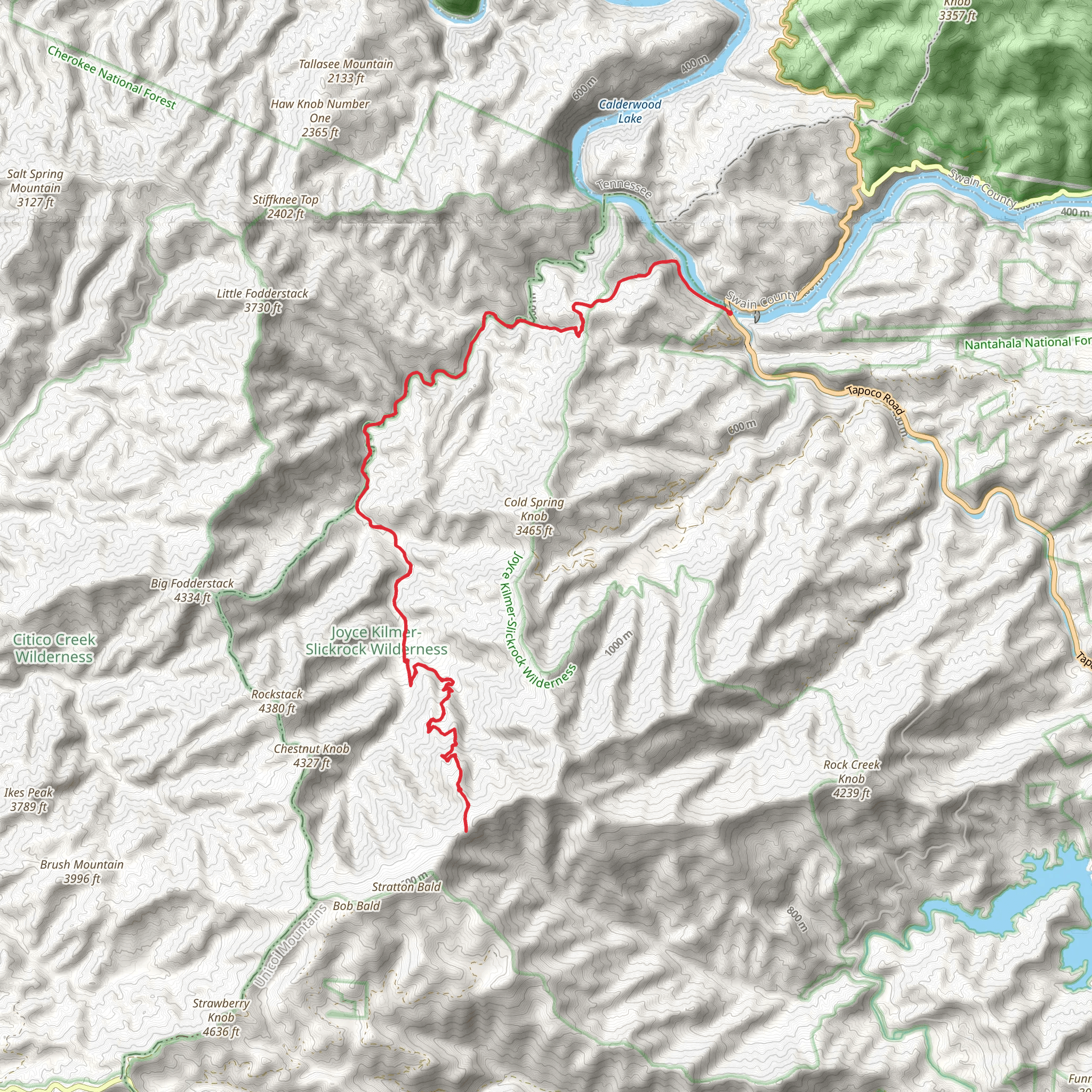 Slickrock Creek Trail mobile static map