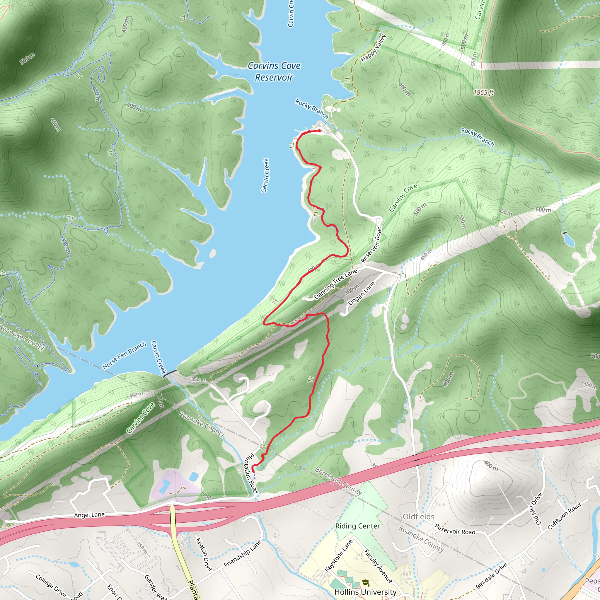 Tinker Creek Greenway Trail mobile static map