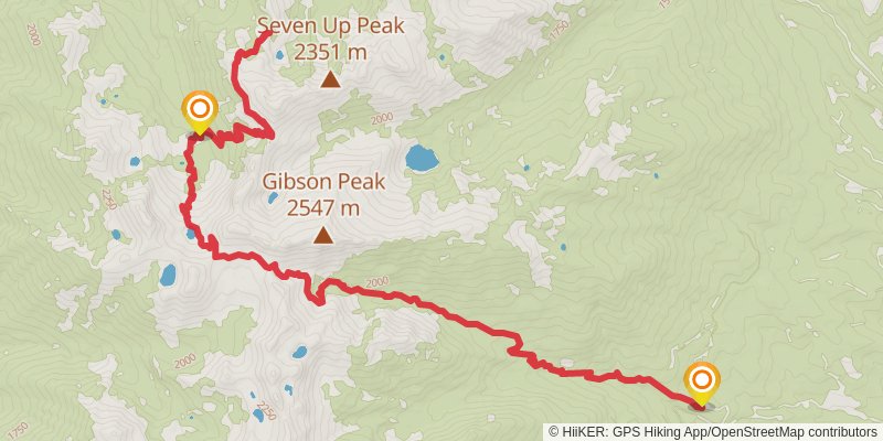 Seven Up Peak via Long Canyon Trail stage 3 Map