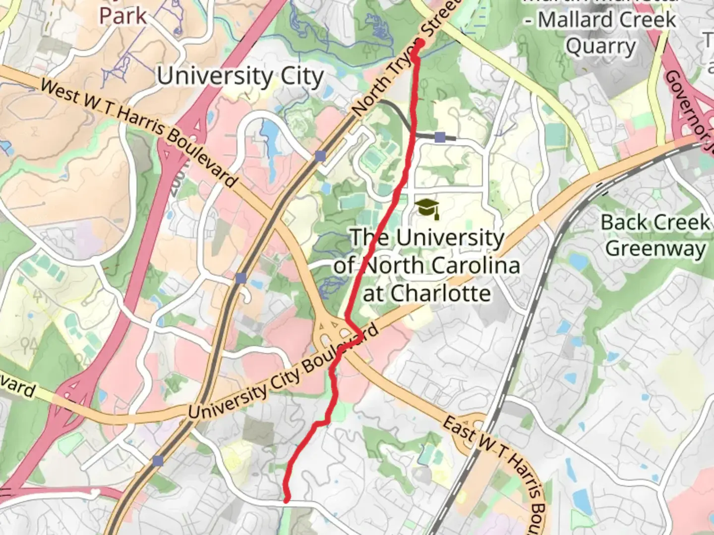 An image depicting the trail Toby Creek Greenway and toby Creek and its surrounding area.