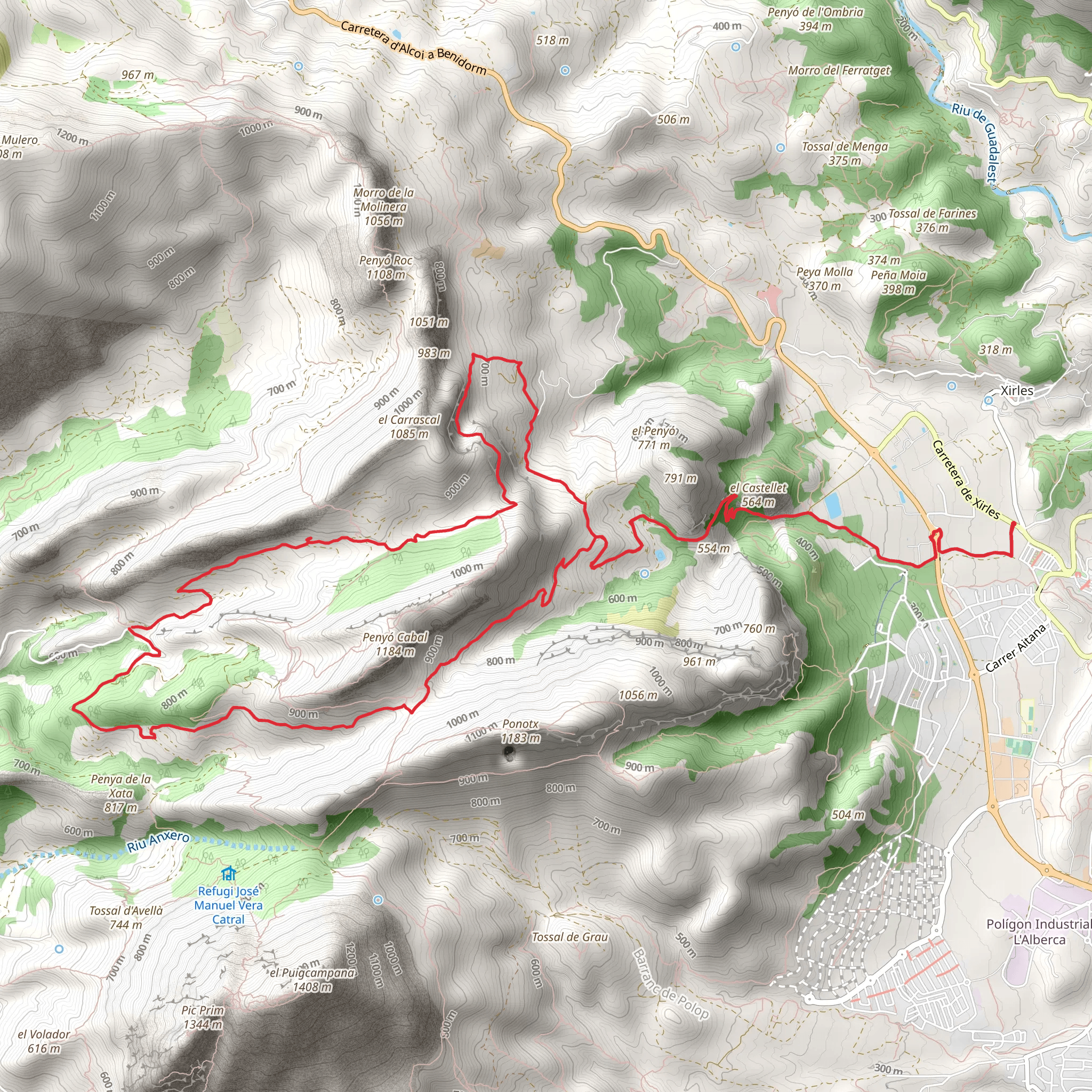 Polop - Barranc Del Salt - Polop PR CV 015 mobile static map