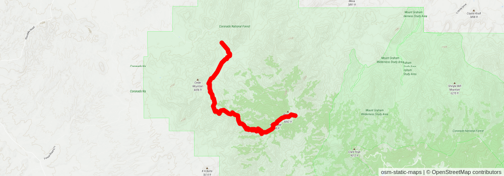 Southwestern Horseshoe Trail stage 108 Map