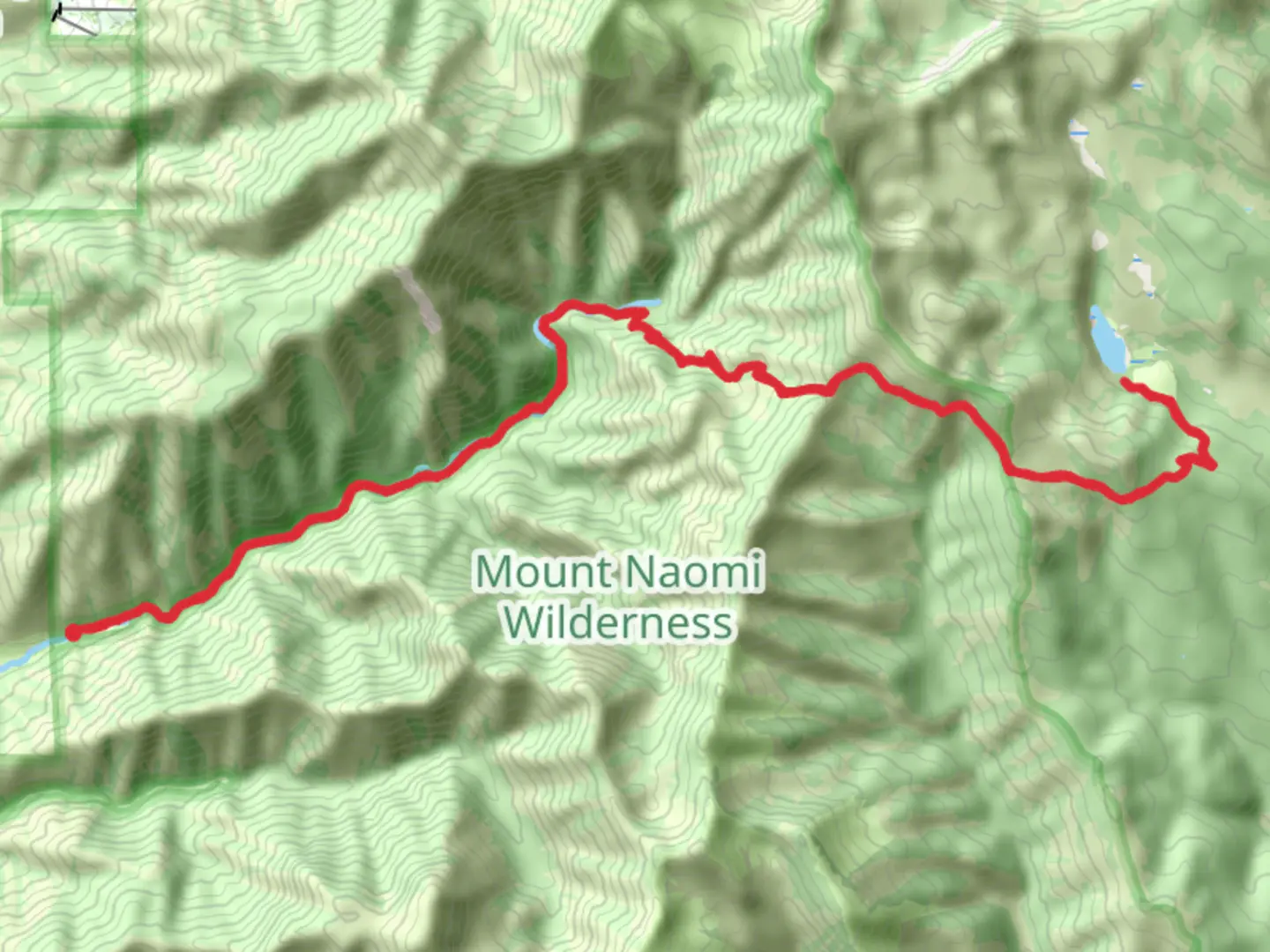 An image depicting the trail Tony Grove Lake via Mount Naomi NRT and its surrounding area.