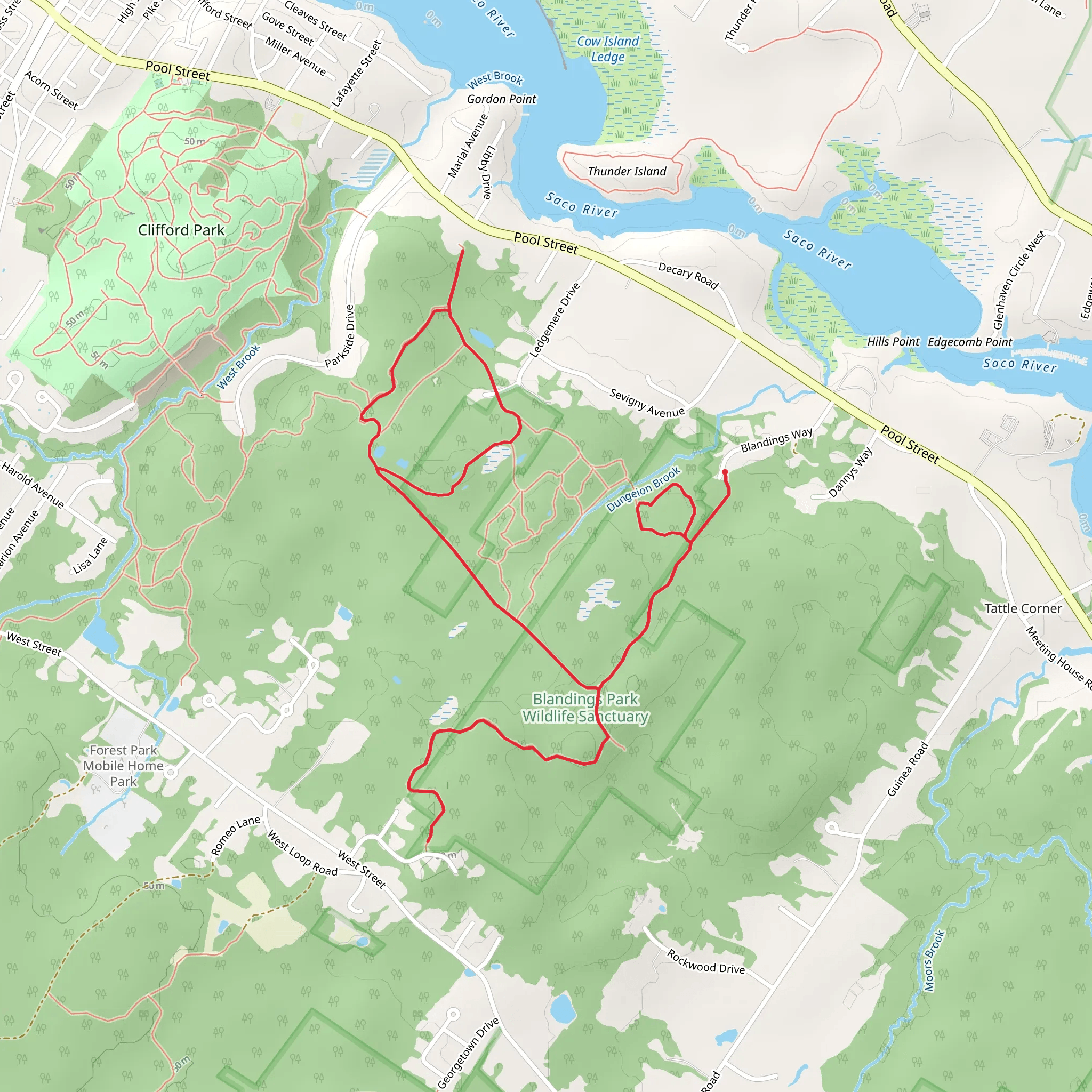 Terrapin Trail and Lamb Loop Trail mobile static map